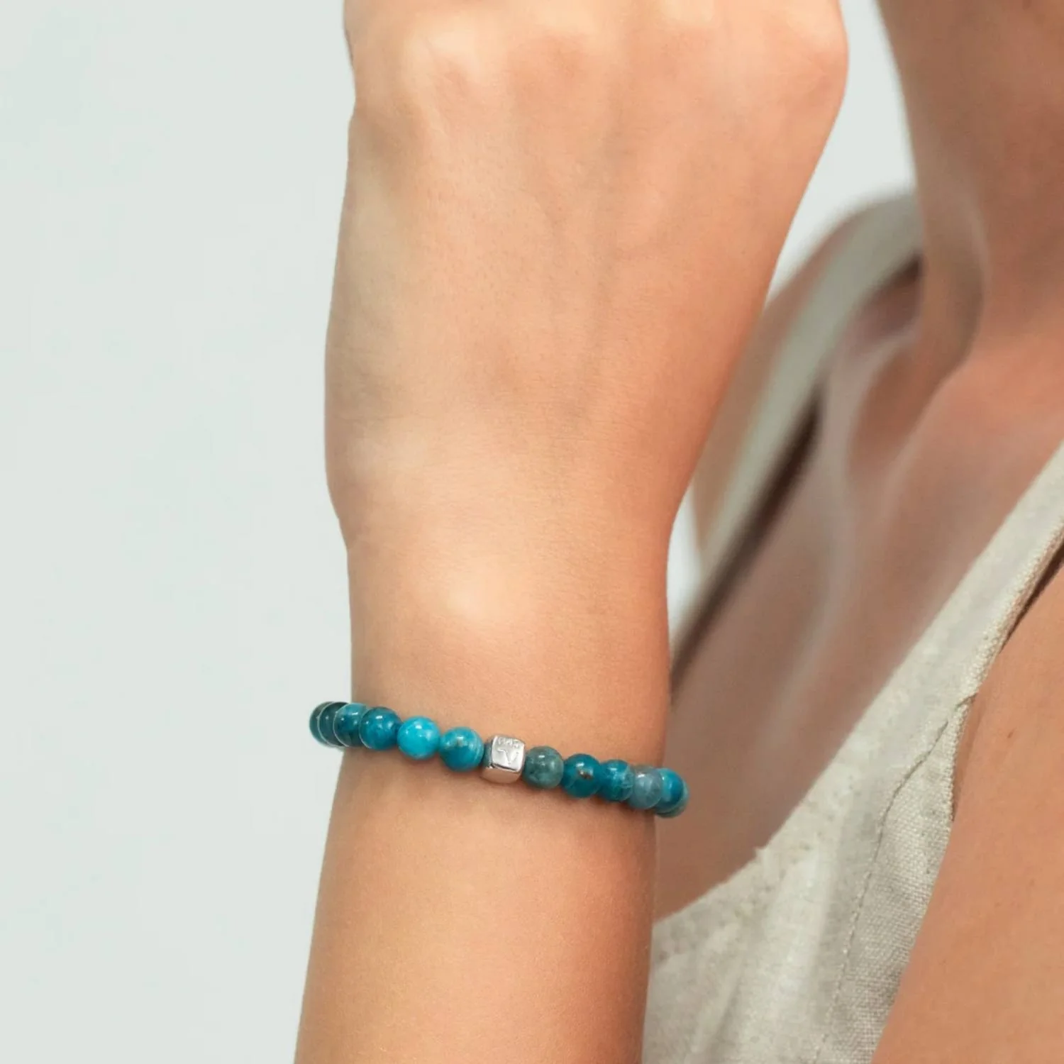 Alexander Lynggaard - Apatite armbånd, 6 mm - Sølv - Image 2
