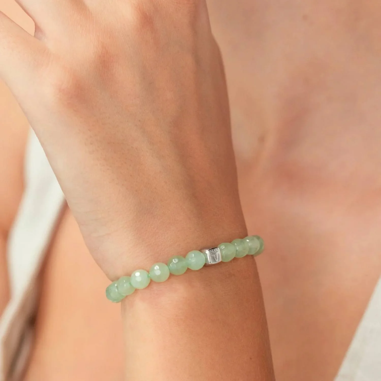 Alexander Lynggaard - Aventurine armbånd, 6 mm - Sølv - Image 2