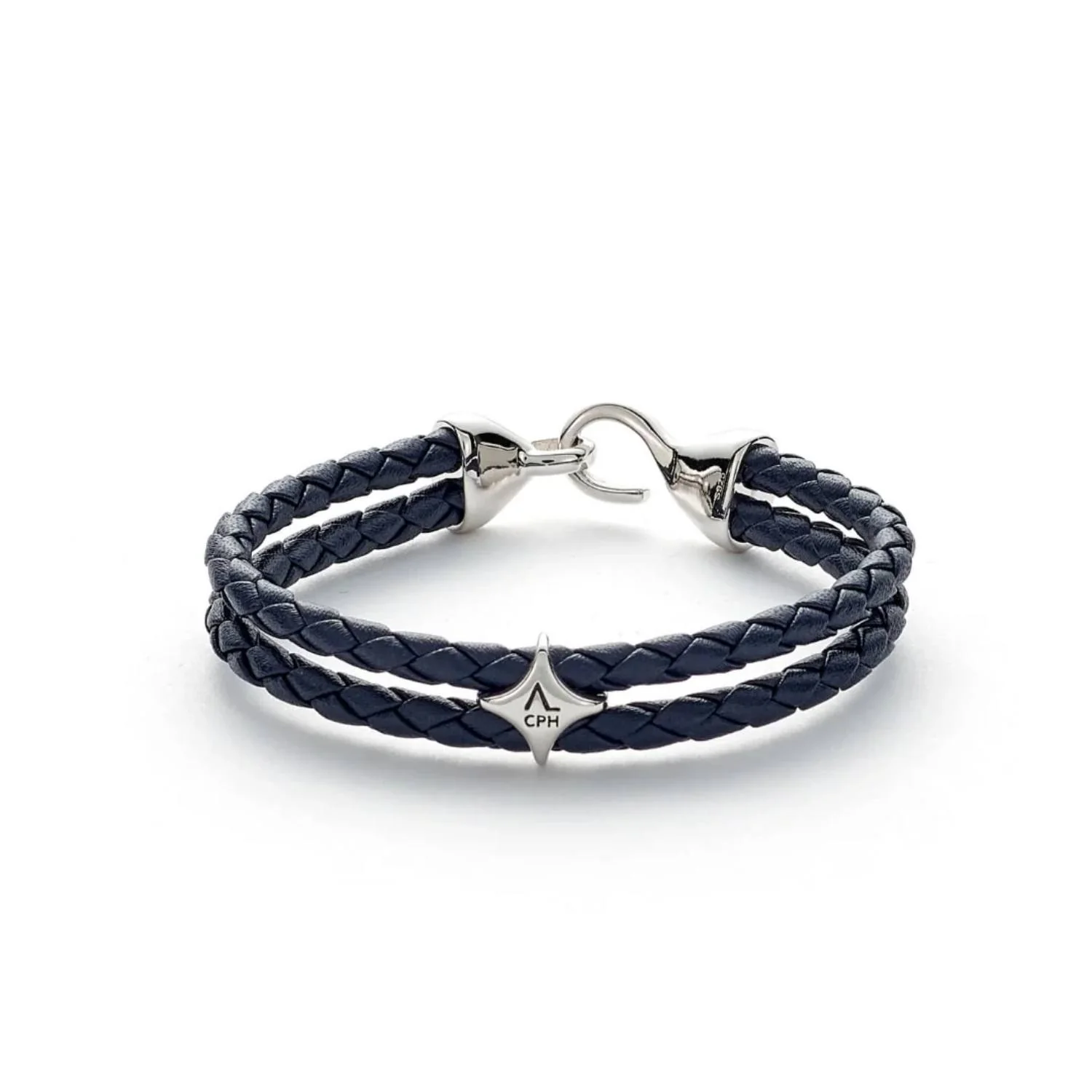 Alexander Lynggaard - Bolo Leather armbånd, blå - Sølv