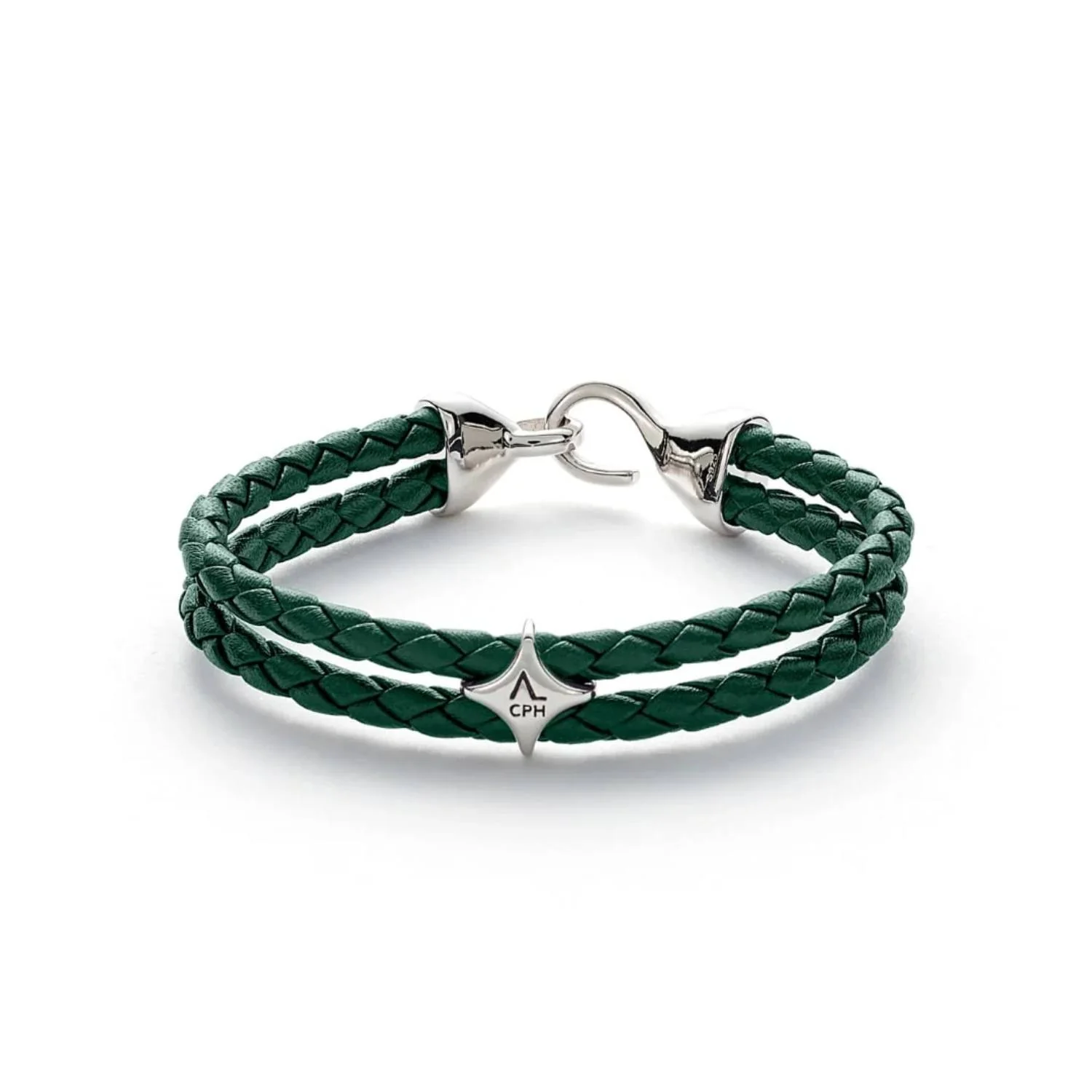 Alexander Lynggaard - Bolo Leather armbånd, grøn - Sølv