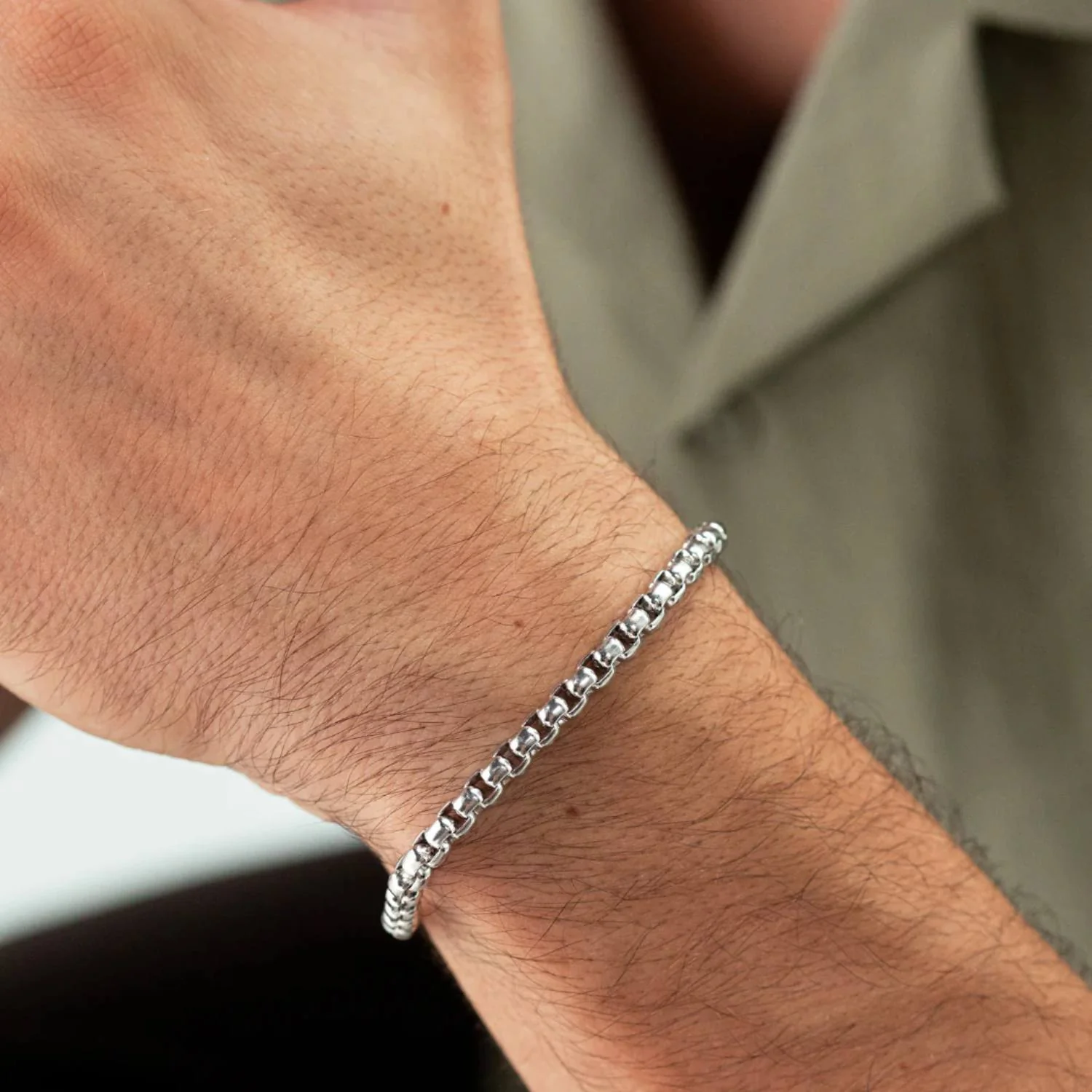 Alexander Lynggaard - Box Chain armbånd, 5 mm - Sølv - Image 2