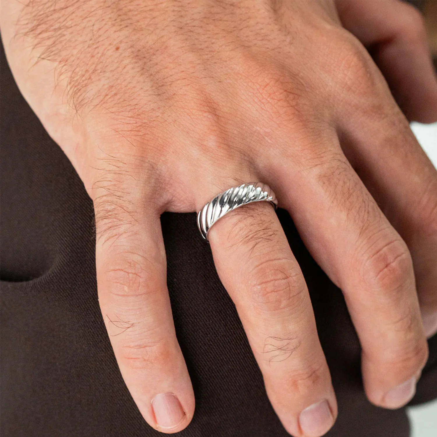 Alexander Lynggaard - Cable Band ring, 6 mm - Sølv - Image 2