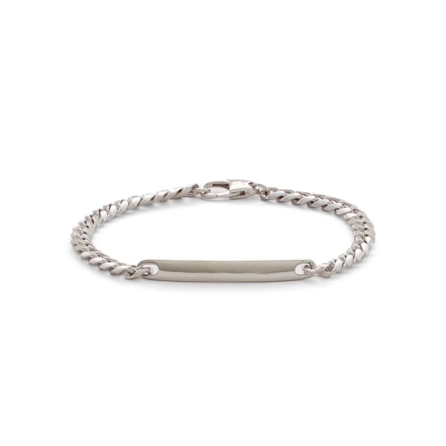 Alexander Lynggaard - Curb Chain & ID Tag armbånd, 5 mm - Sølv