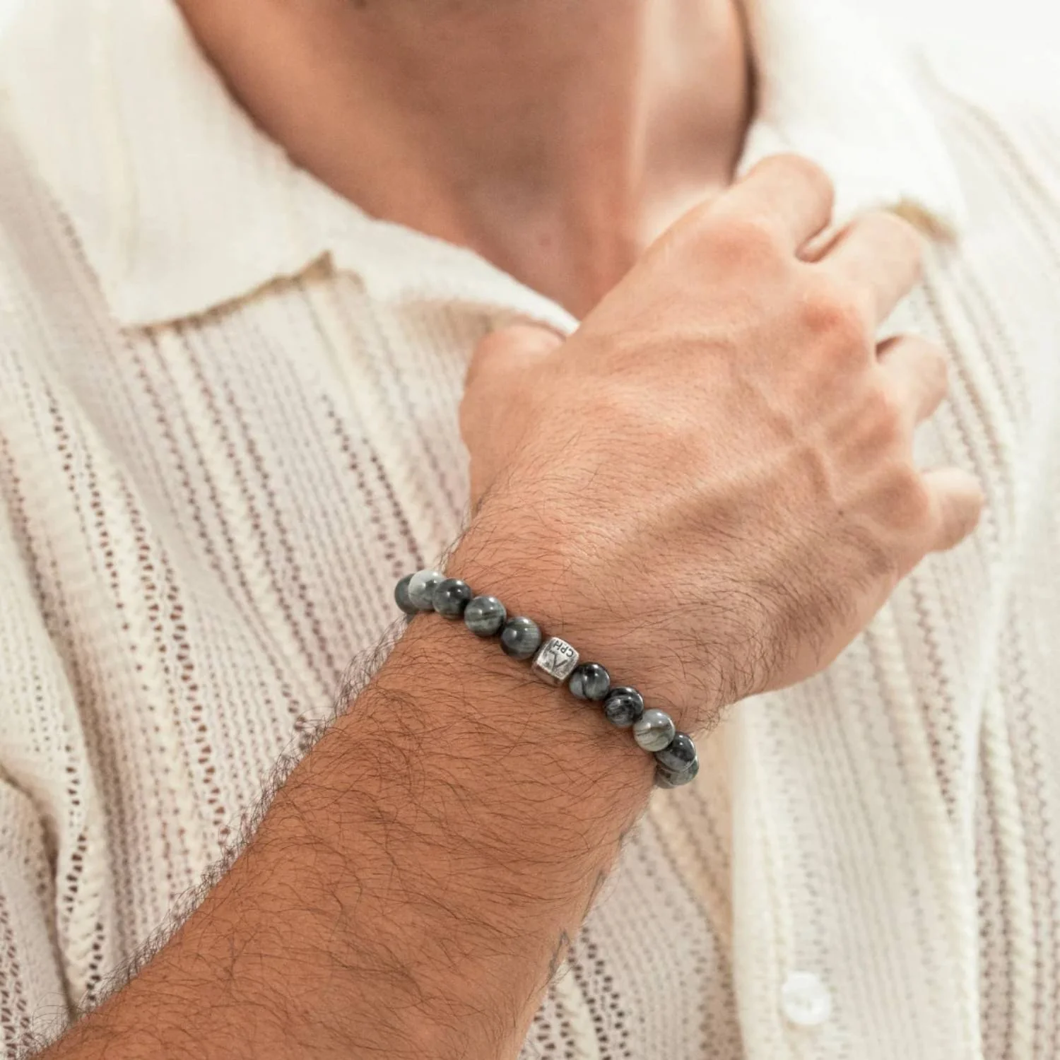 Alexander Lynggaard - Eagle Eye armbånd, 8 mm - Oxideret sølv - Image 2