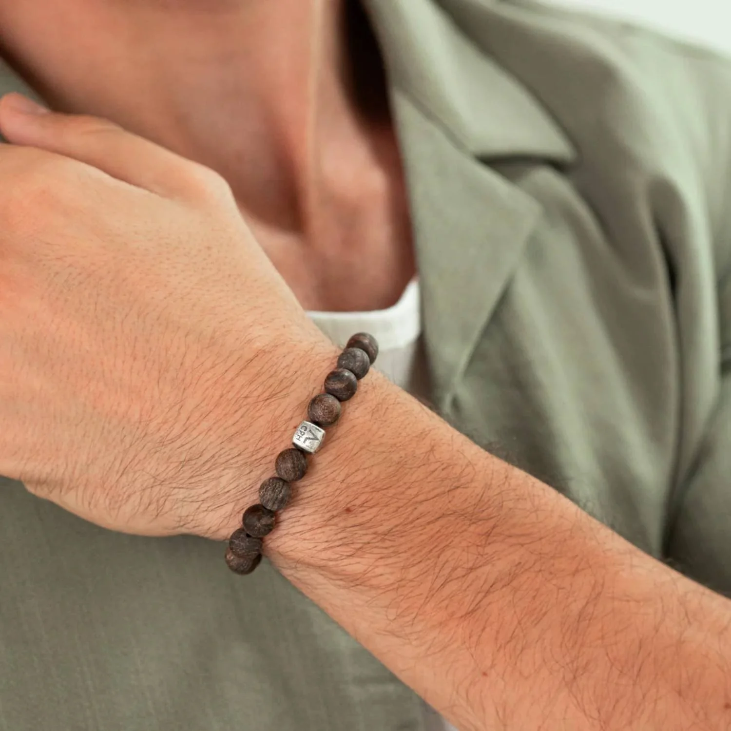 Alexander Lynggaard - Grasberg armbånd, 8 mm - Oxideret sølv - Image 2