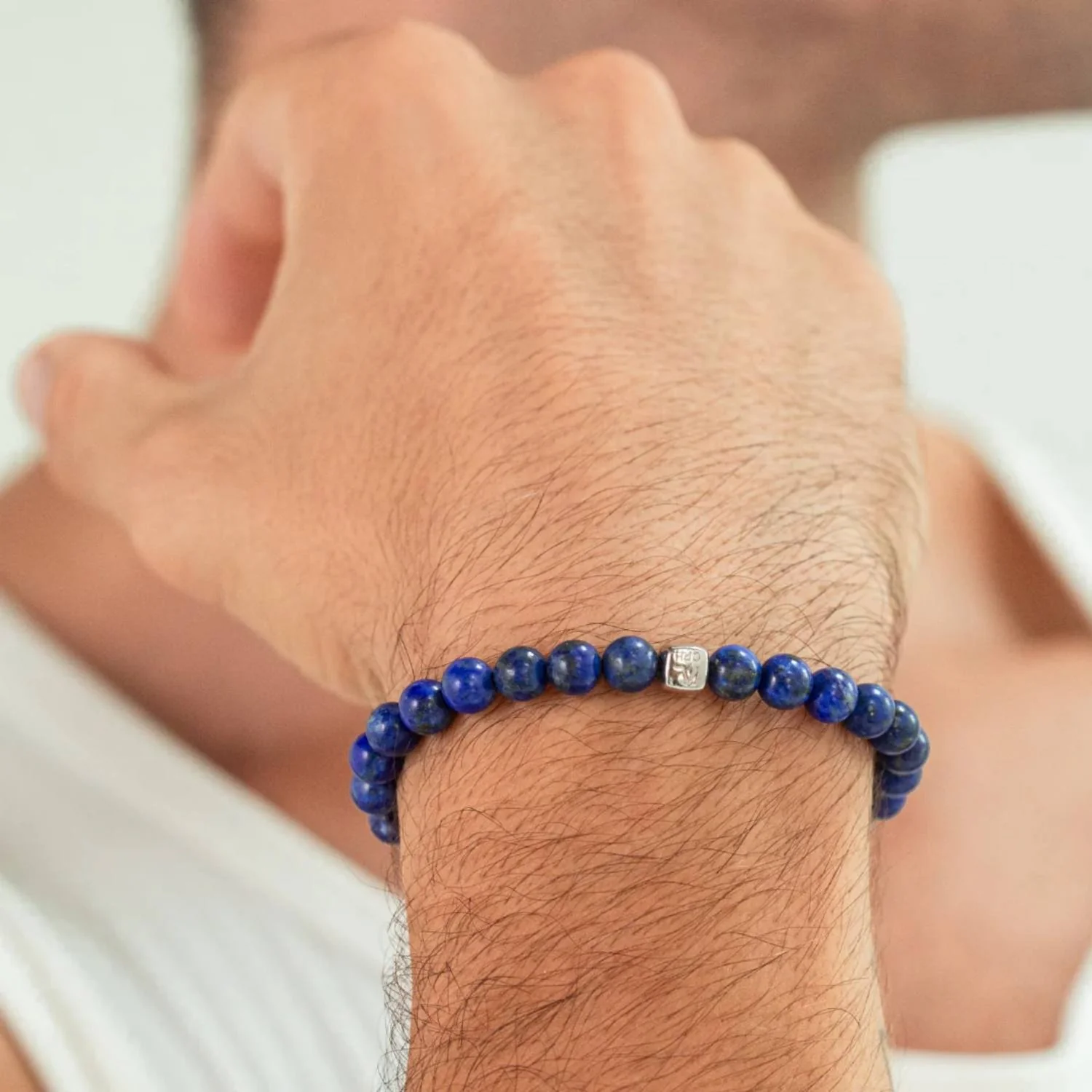 Alexander Lynggaard - Lapis armbånd, 6 mm - Sølv - Image 2