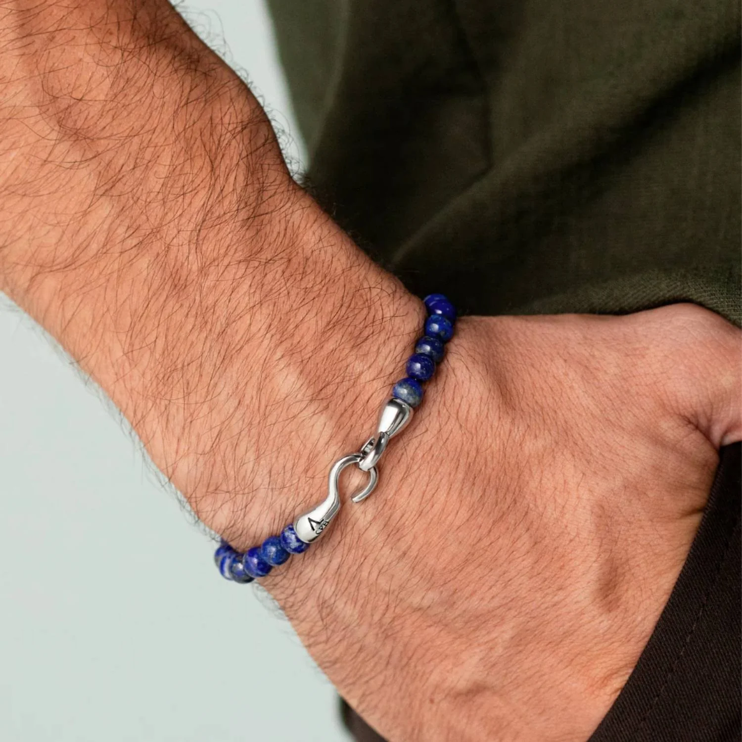 Alexander Lynggaard - Lapis Hook Clasp armbånd, 6 mm - Sølv - Image 2