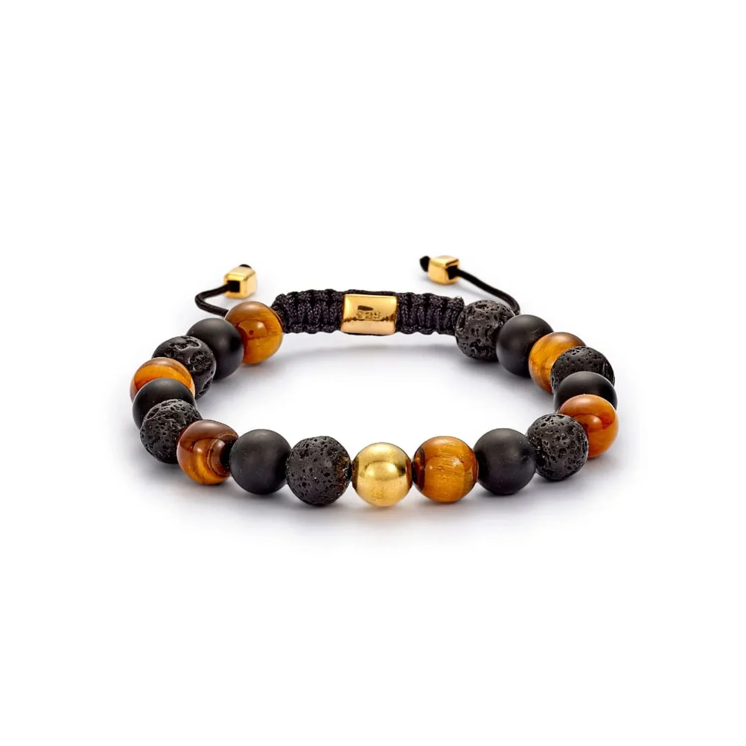 Alexander Lynggaard - Los Angeles Braided armbånd, 8 mm - Forgyldt sølv