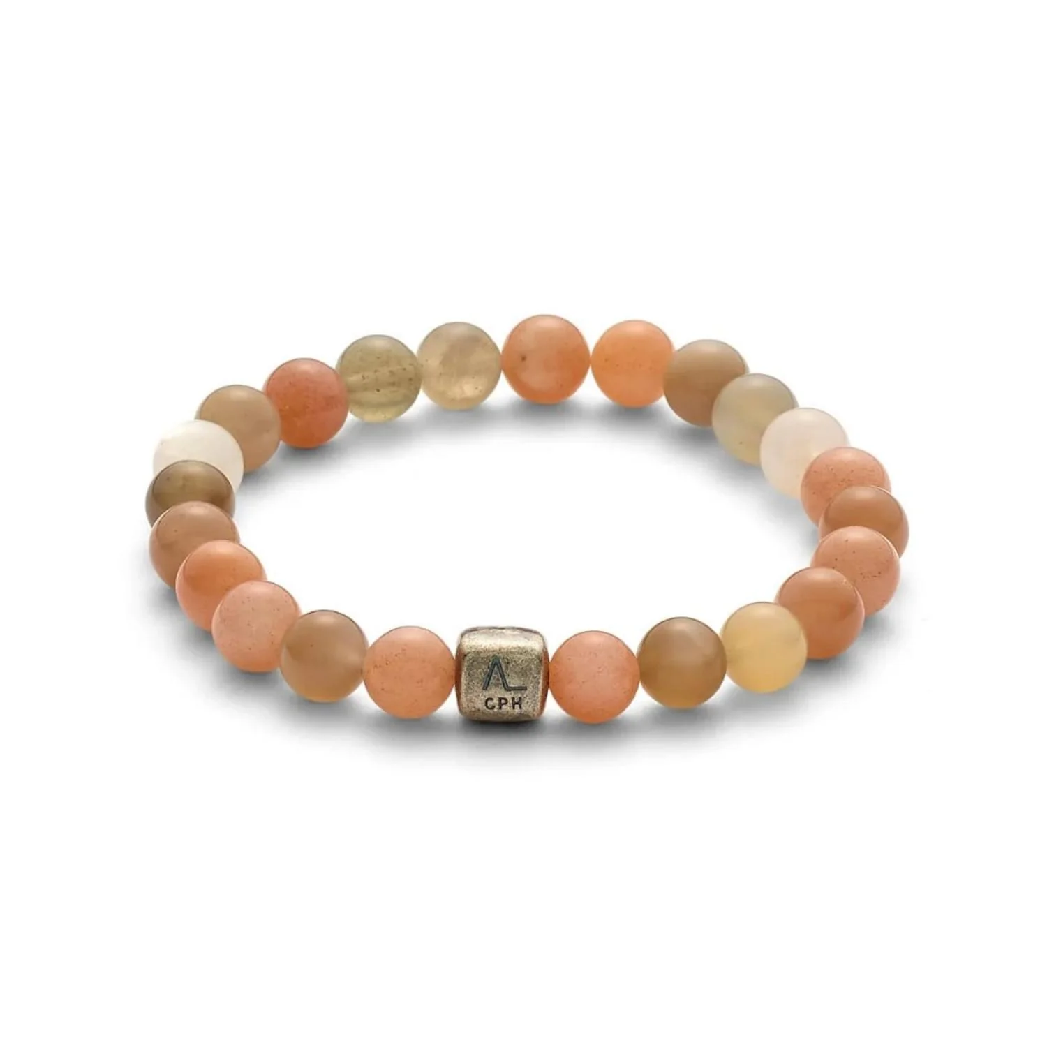 Alexander Lynggaard - Moonstone armbånd, 8 mm - Oxideret sølv