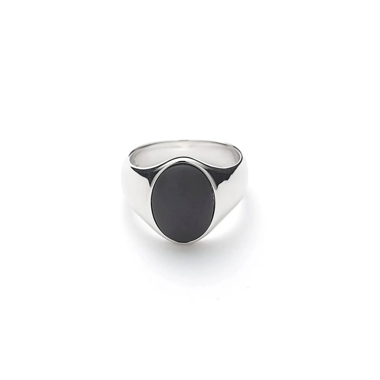 Alexander Lynggaard - Oval Signet Onyx Matte ring - Sølv