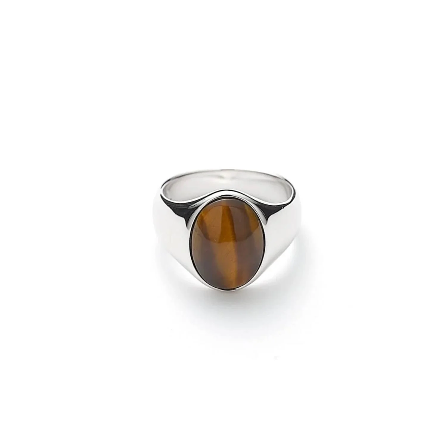 Alexander Lynggaard - Oval Signet Tiger Eye ring - Sølv