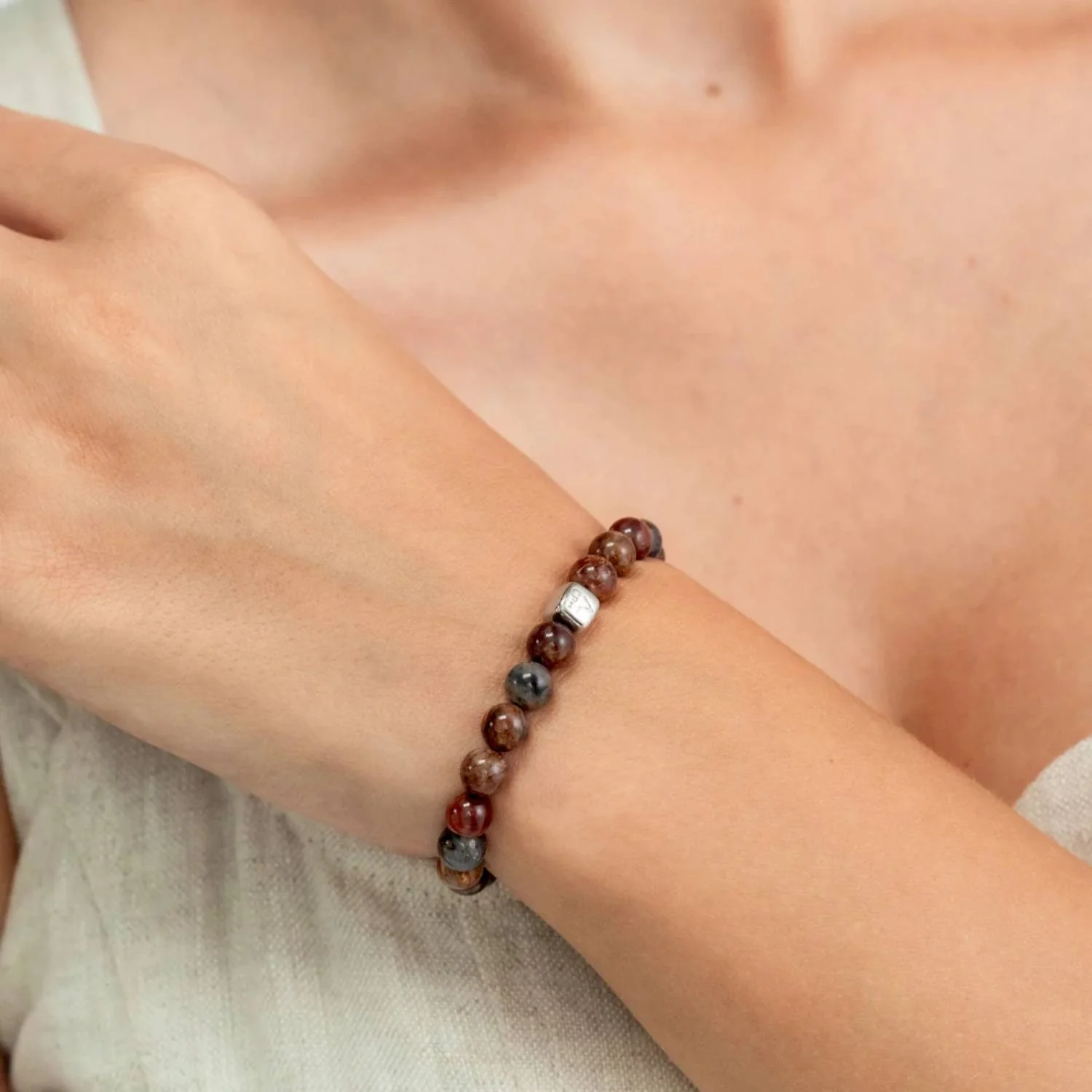 Alexander Lynggaard - Pietersite armbånd, 6 mm - Sølv - Image 2