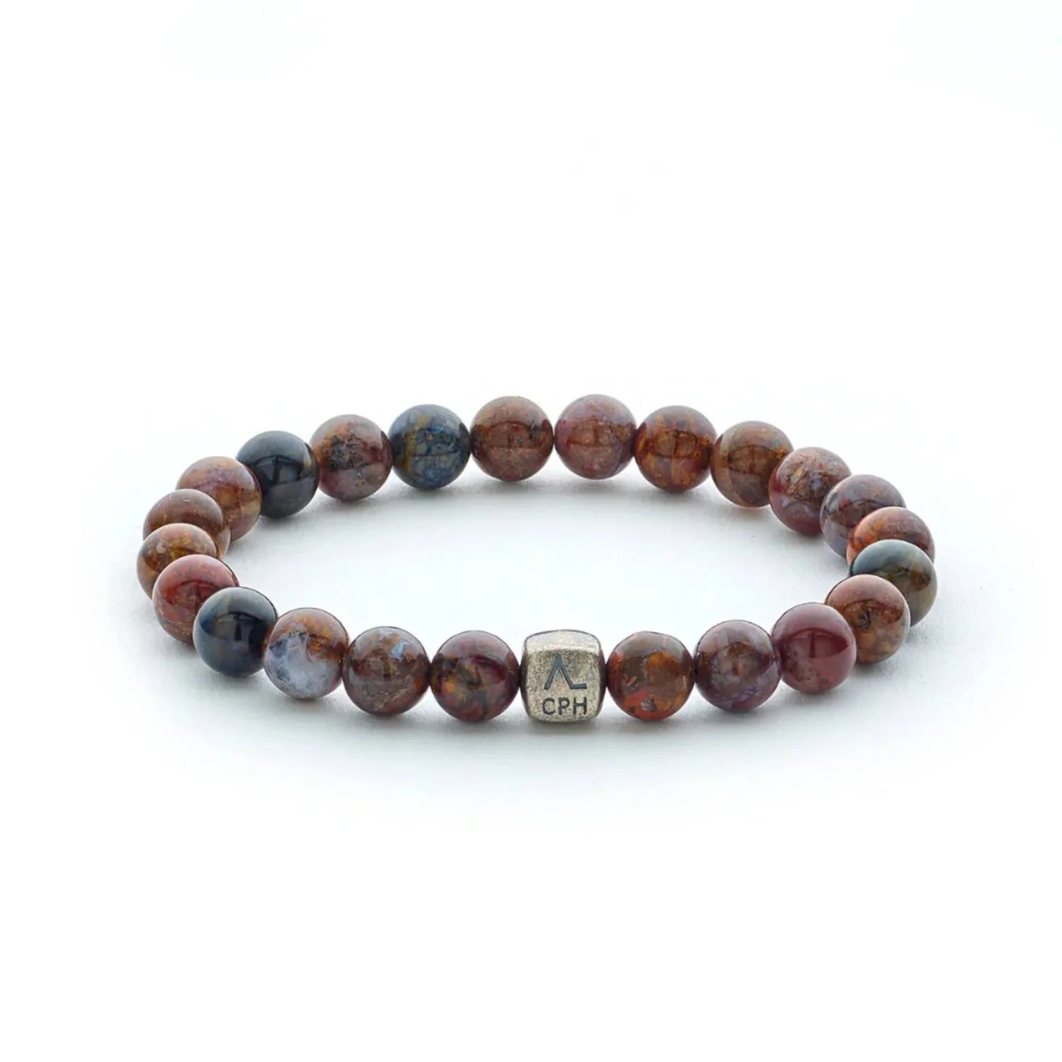 Alexander Lynggaard - Pietersite armbånd, 8 mm - Oxideret sølv