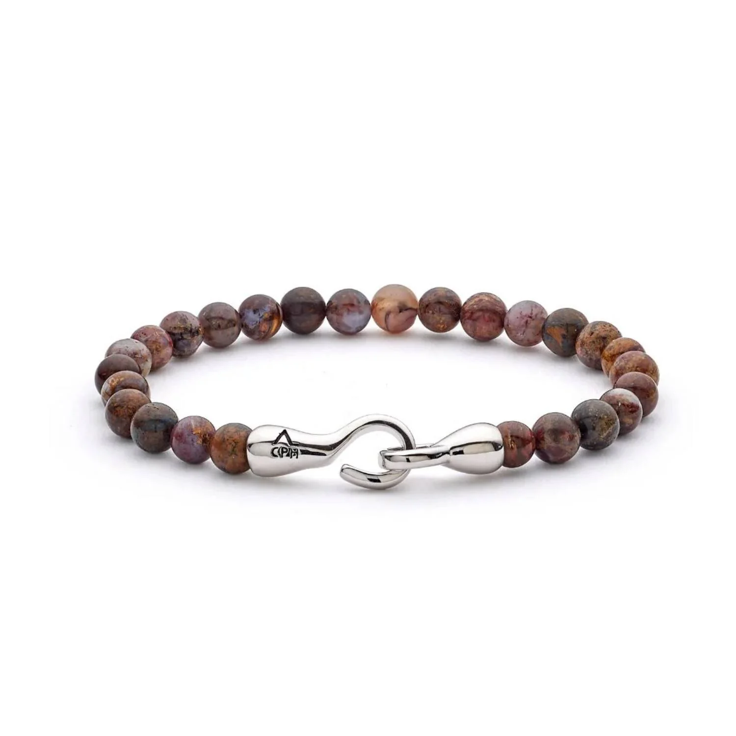 Alexander Lynggaard - Pietersite Hook Clasp armbånd, 6 mm - Sølv