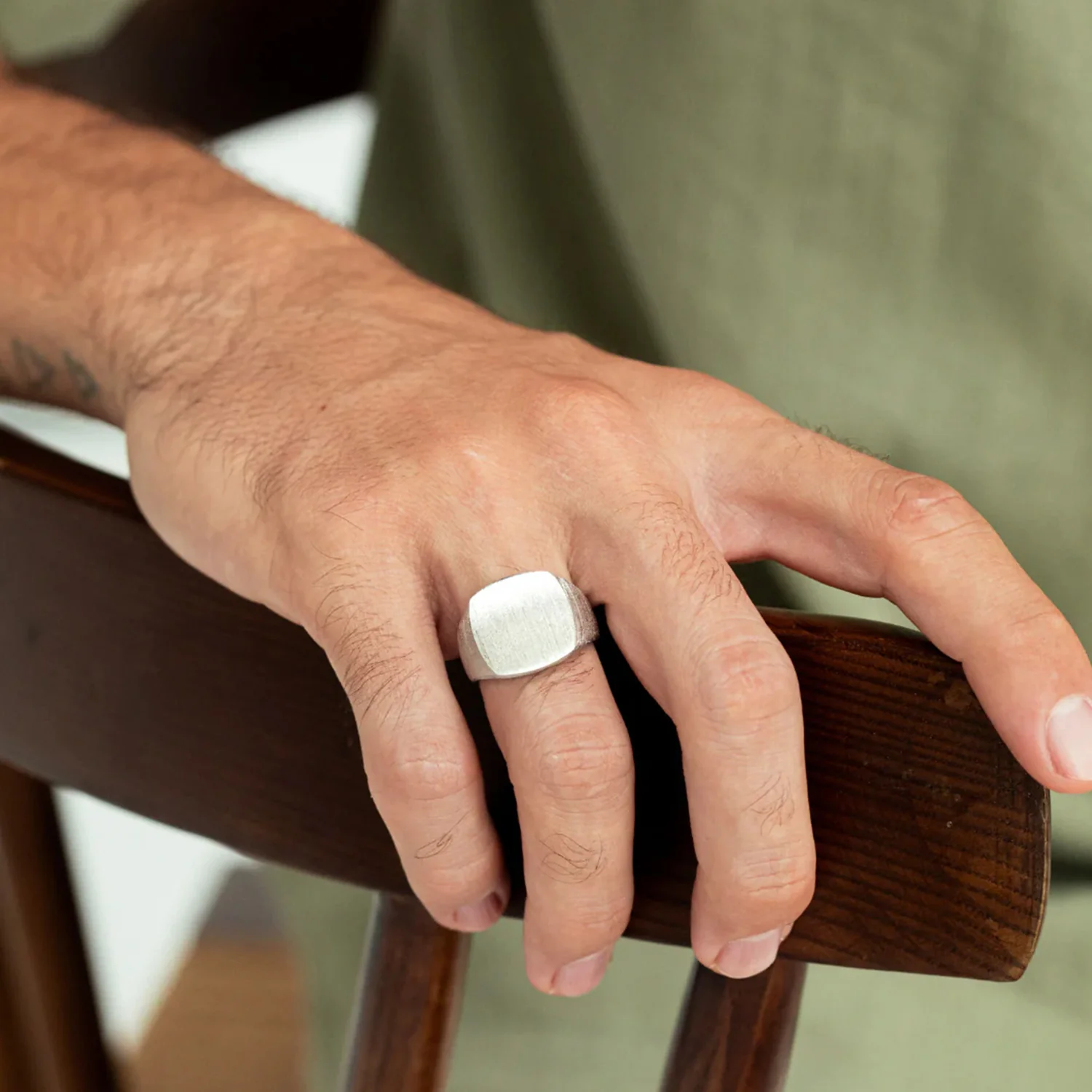 Alexander Lynggaard - Signet Brushed ring - Sølv - Image 2