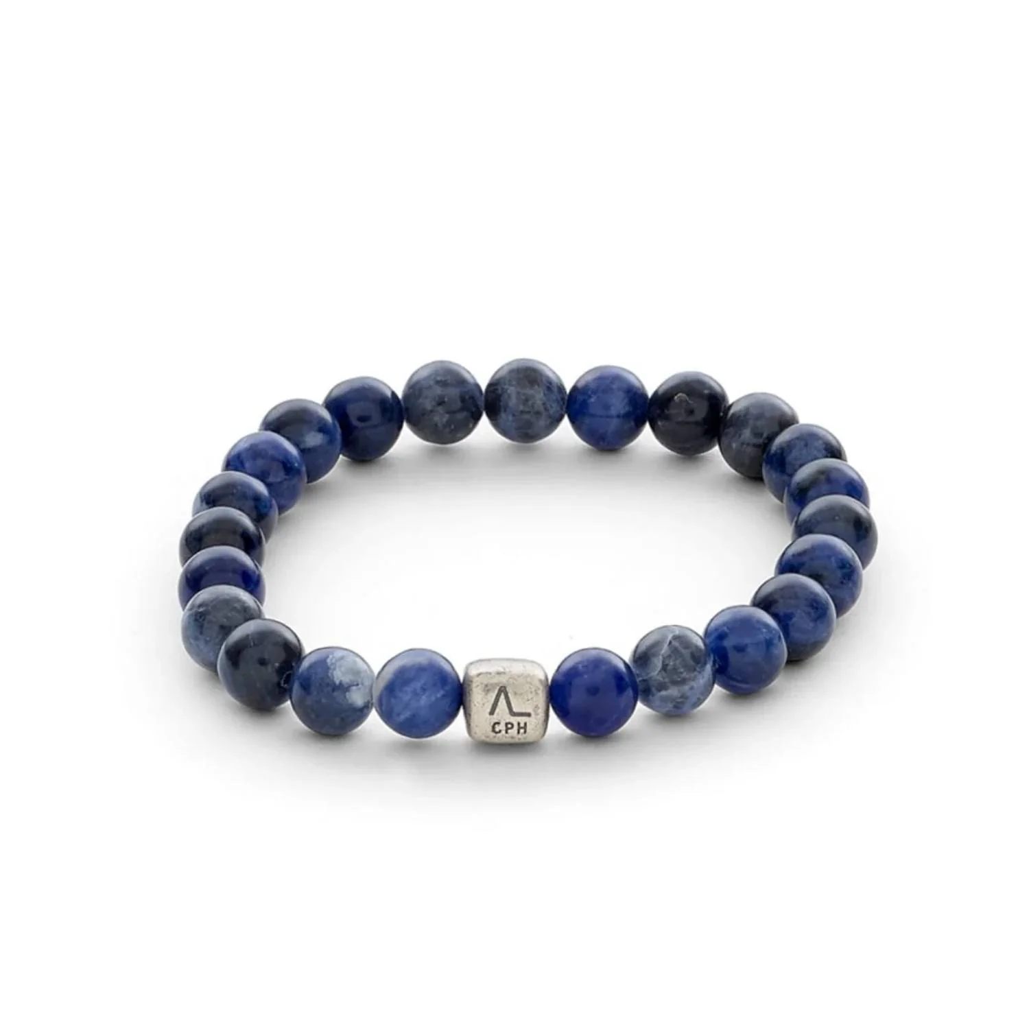 Alexander Lynggaard - Sodalite armbånd, 8 mm - Oxideret sølv