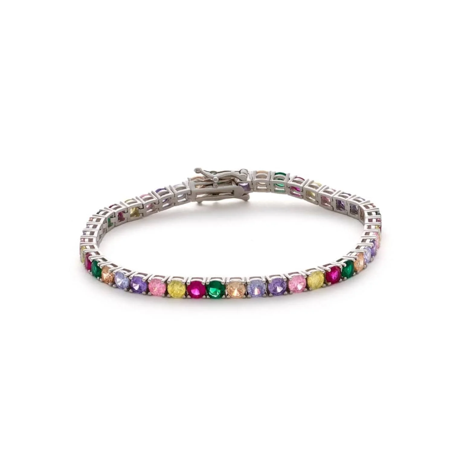 Alexander Lynggaard - Tennis Rainbow armbånd - Sølv