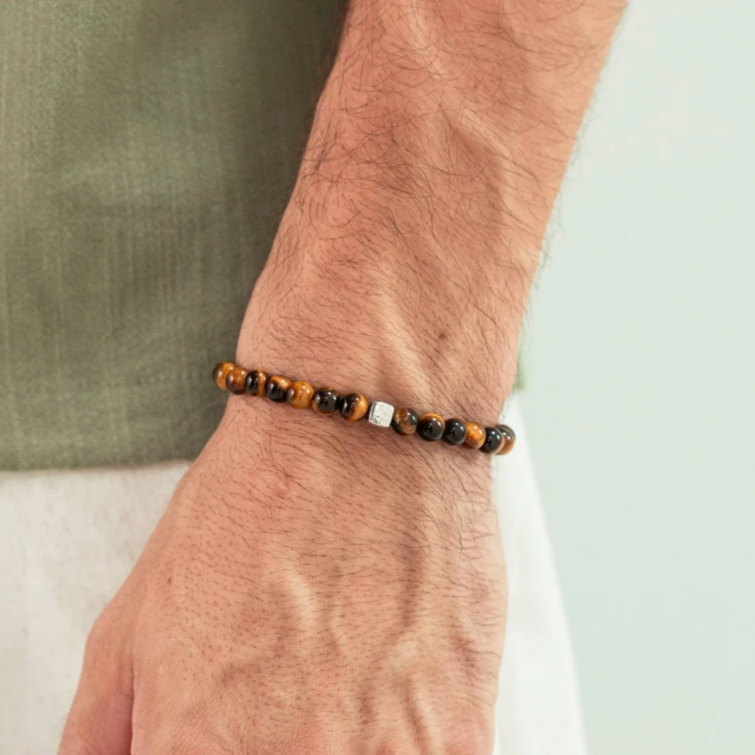 Alexander Lynggaard - Tiger Eye armbånd, 6 mm - Sølv - Image 2