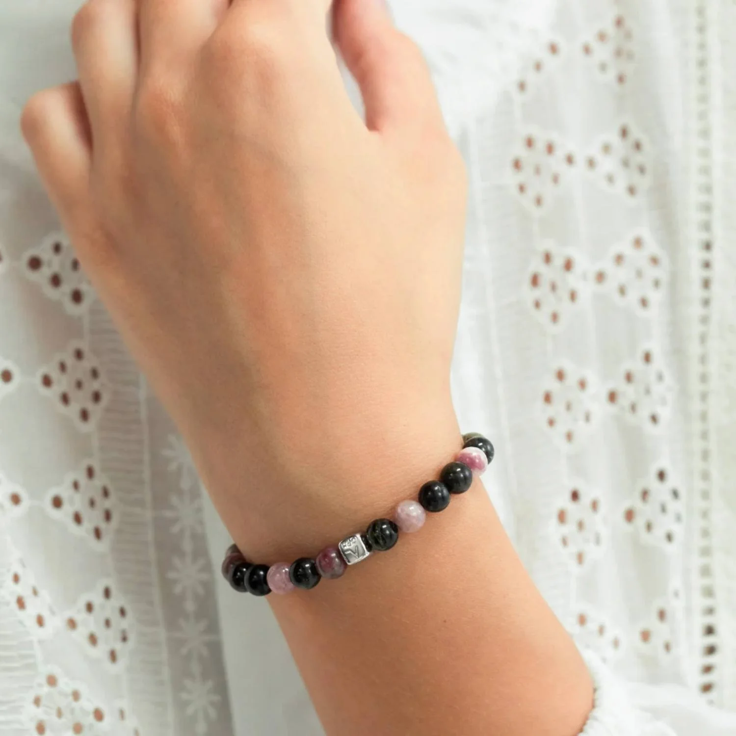 Alexander Lynggaard - Tourmaline armbånd, 6 mm - Sølv - Image 2