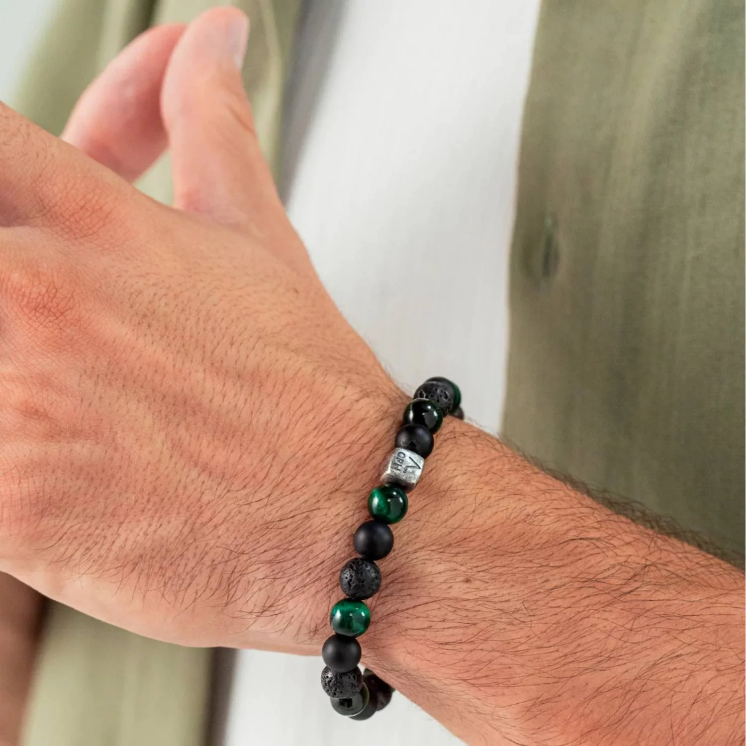 Alexander Lynggaard - Tuscany armbånd, 8 mm - Oxideret sølv - Image 2