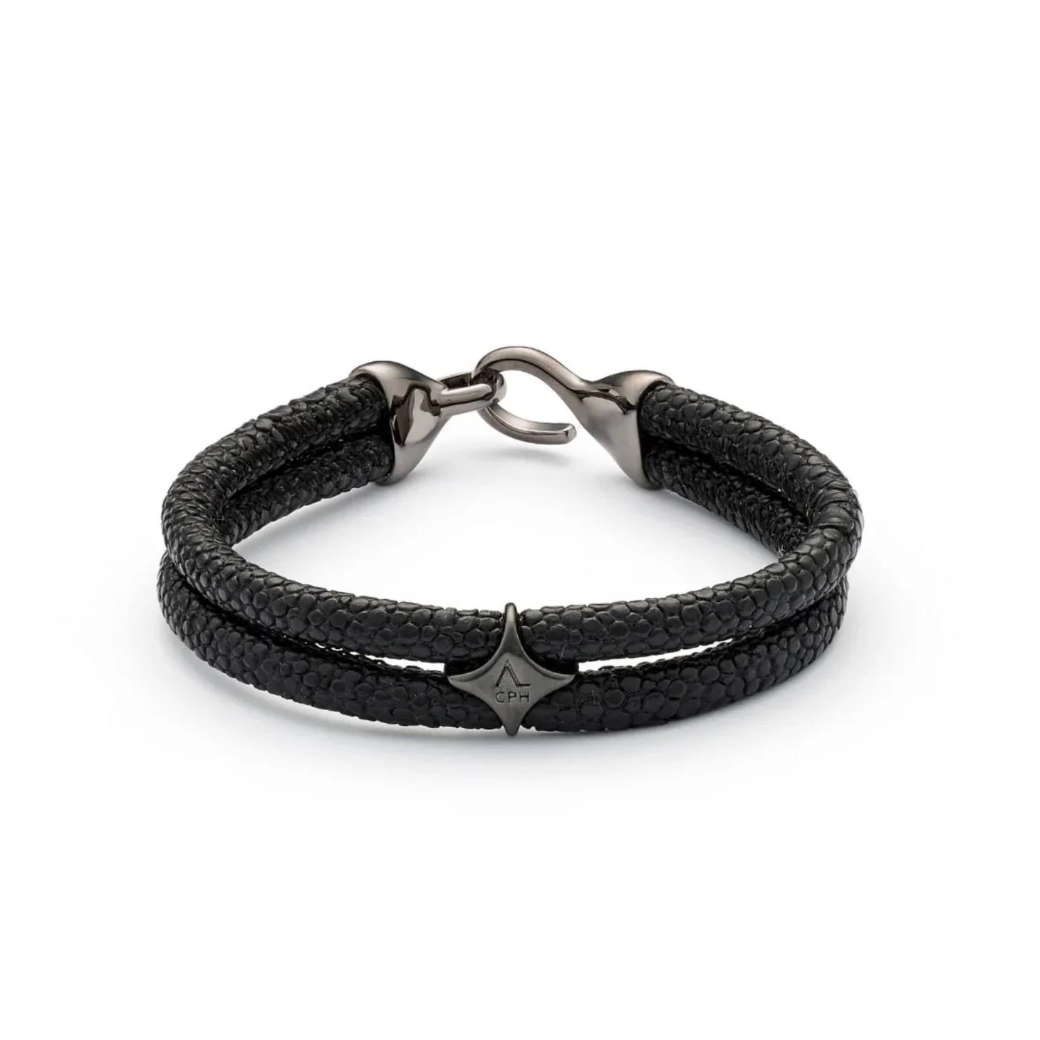 Alexander Lynggaard - Vegan Stingray armbånd, black - Sølv