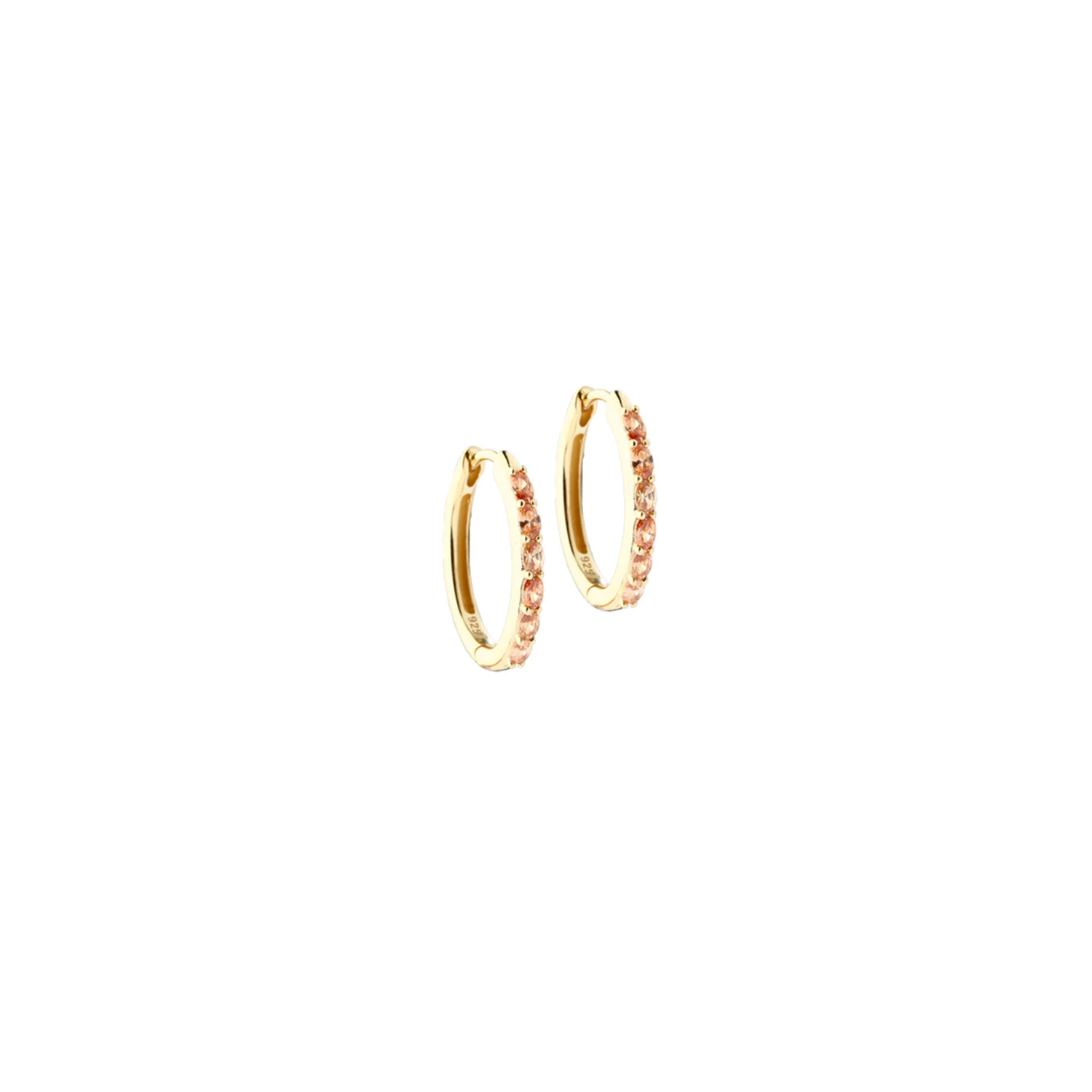 Aqua Dulce - Champella hoops large, 20 mm - Forgyldt sølv