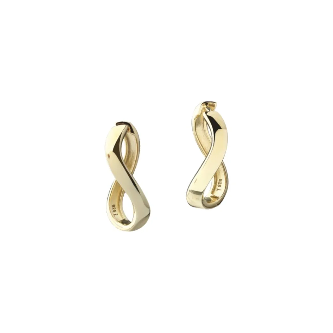 Aqua Dulce - Forever Hoop Small øreringe - Forgyldt sølv
