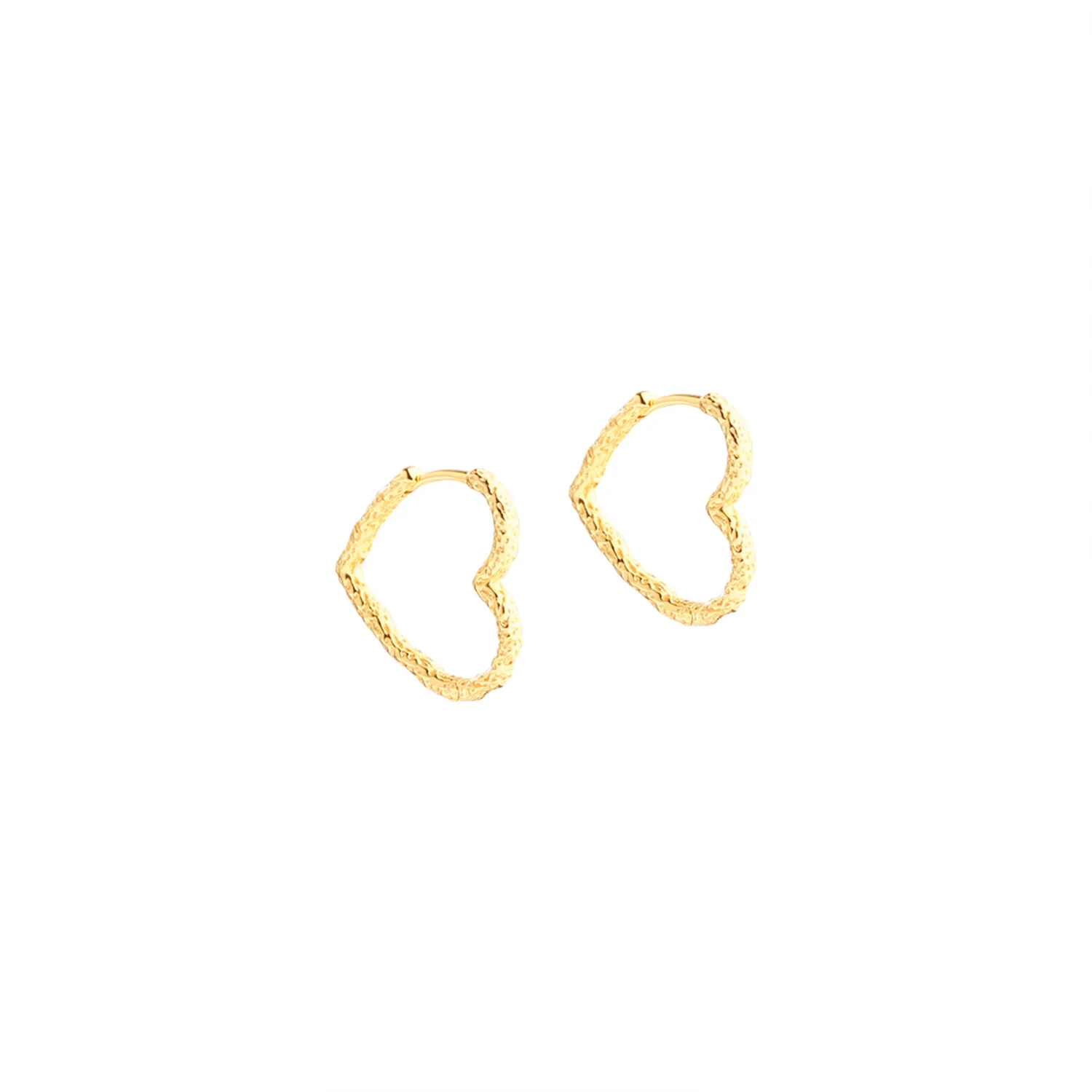 Aqua Dulce - Love Me big øreringe, 22 mm - Forgyldt sølv
