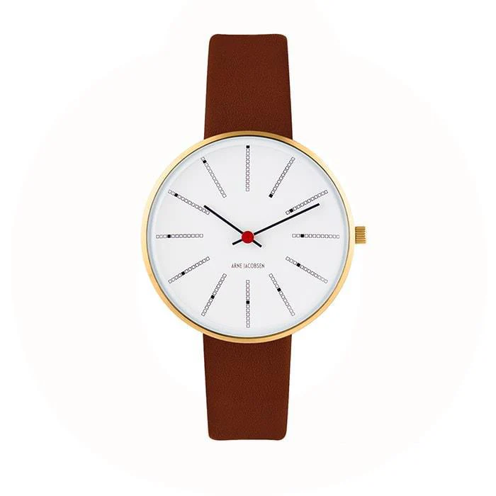 Arne Jacobsen - Bankers Ur Ø34 mm - guldfarvet stål 53107-1607