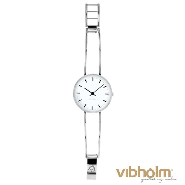 Arne Jacobsen - City Hall Bangle Ur Ø30 mm - stål 53200-1418