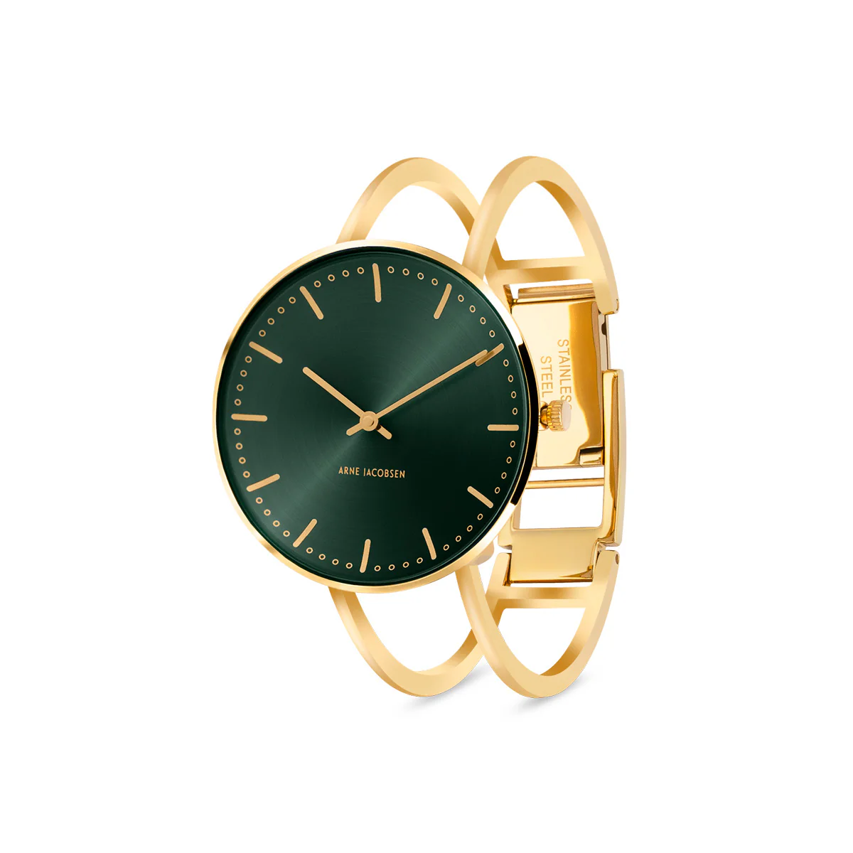 Arne Jacobsen - City Hall Evergreen ur, bangle 34 mm - Guld PVD - Image 2