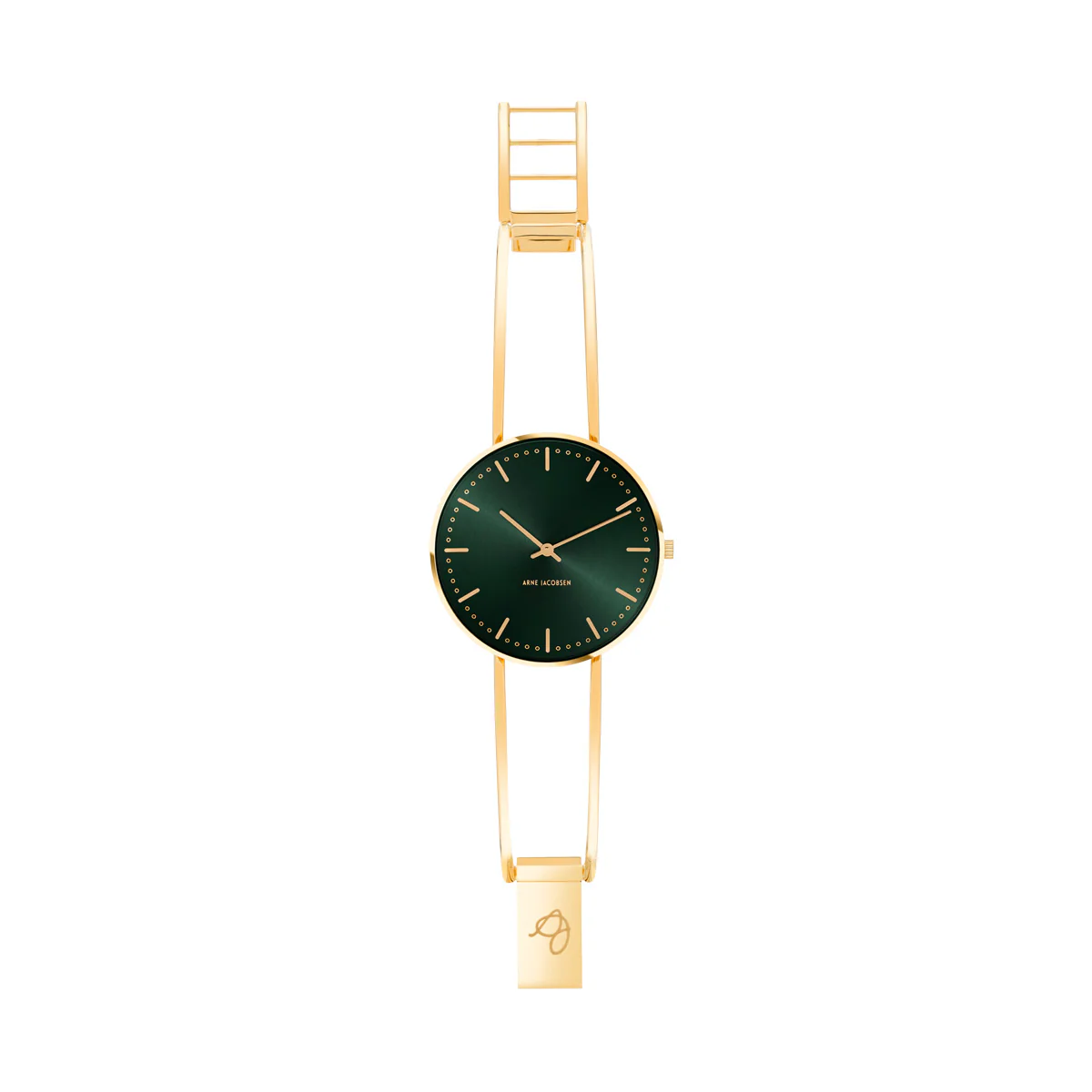 Arne Jacobsen - City Hall Evergreen ur, bangle 34 mm - Guld PVD - Image 3