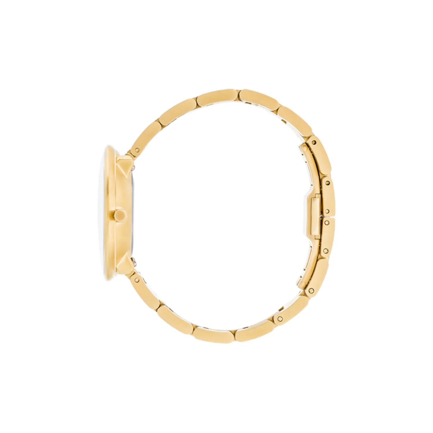Arne Jacobsen - City Hall Ivory Bloom armbåndsur, Ø 34 mm - Guld PVD med lænke - Image 3