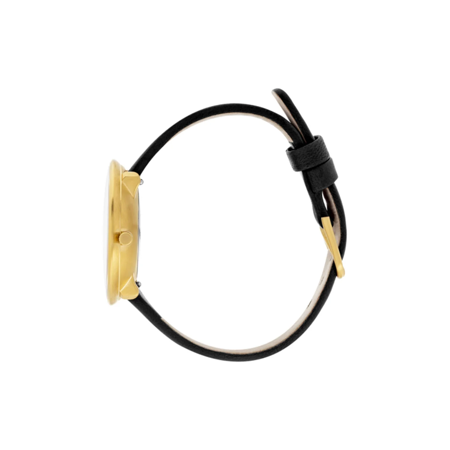 Arne Jacobsen - City Hall Ivory Bloom armbåndsur, Ø 34 mm - Guld PVD med sort rem - Image 3