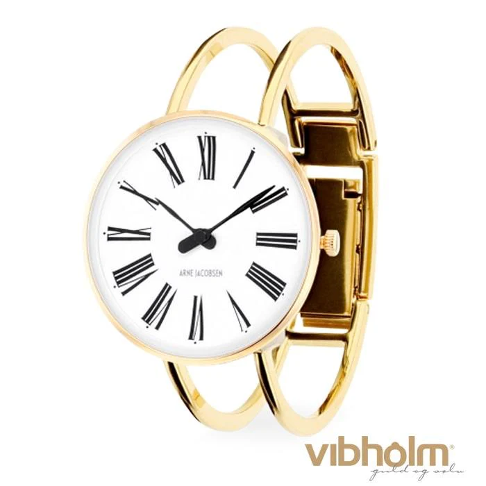 Arne Jacobsen - Roman Bangle Ur Ø30 mm - guldfarvet stål 53313-1419