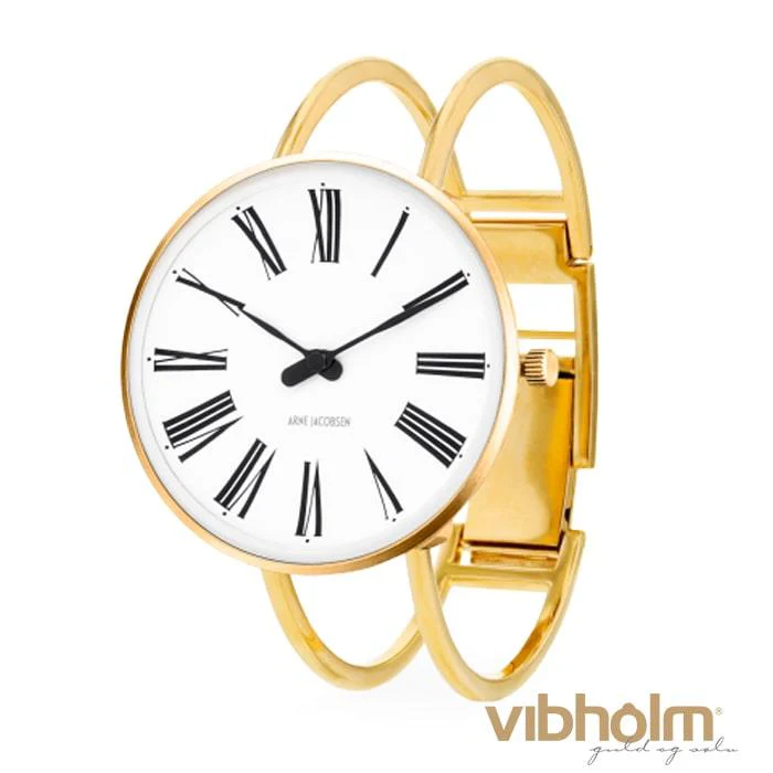 Arne Jacobsen - Roman Bangle Ur Ø34 mm - guldfarvet stål 53307-1619