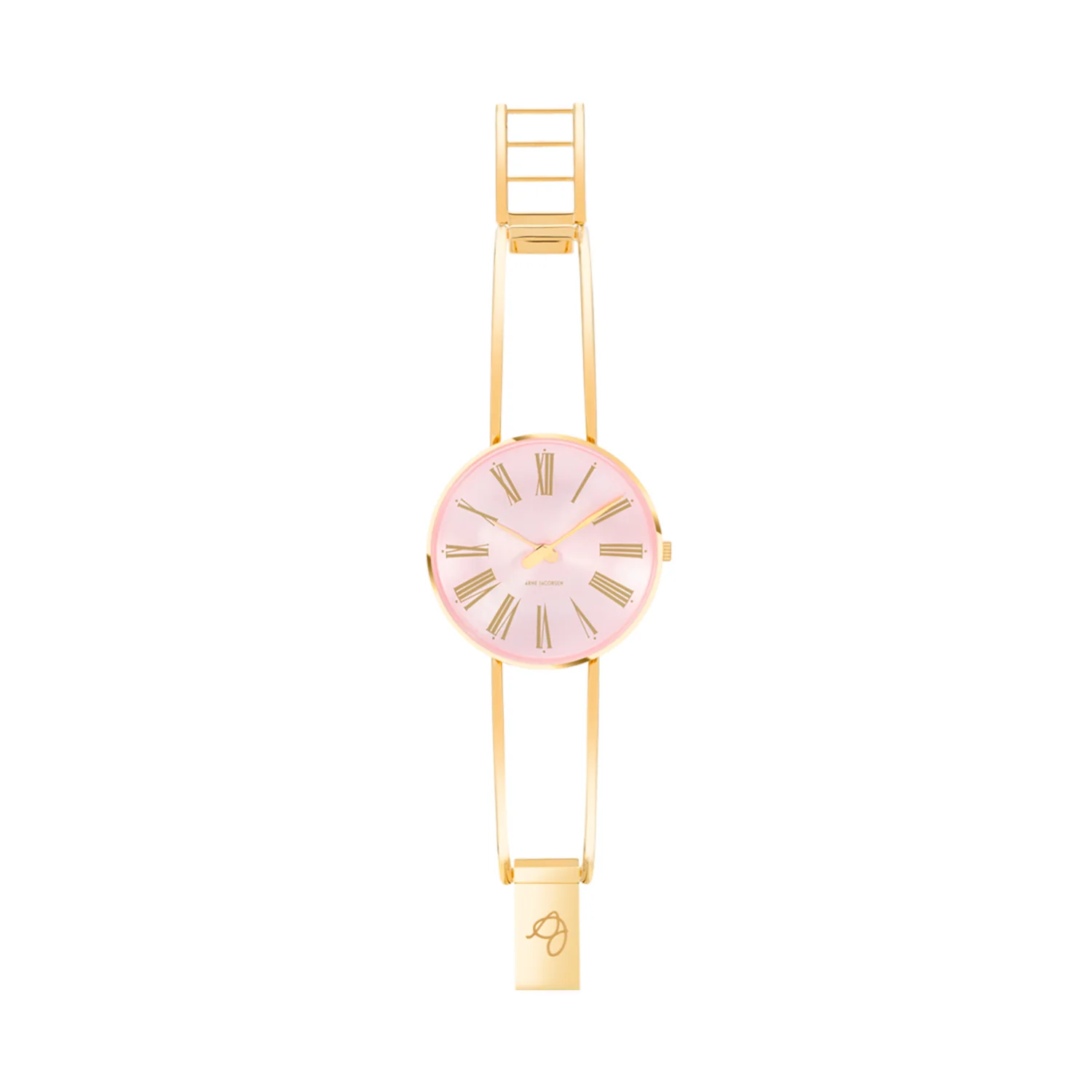 Arne Jacobsen - Roman Orchid Pink ur, 34 mm - guld IP/bangle - Image 5