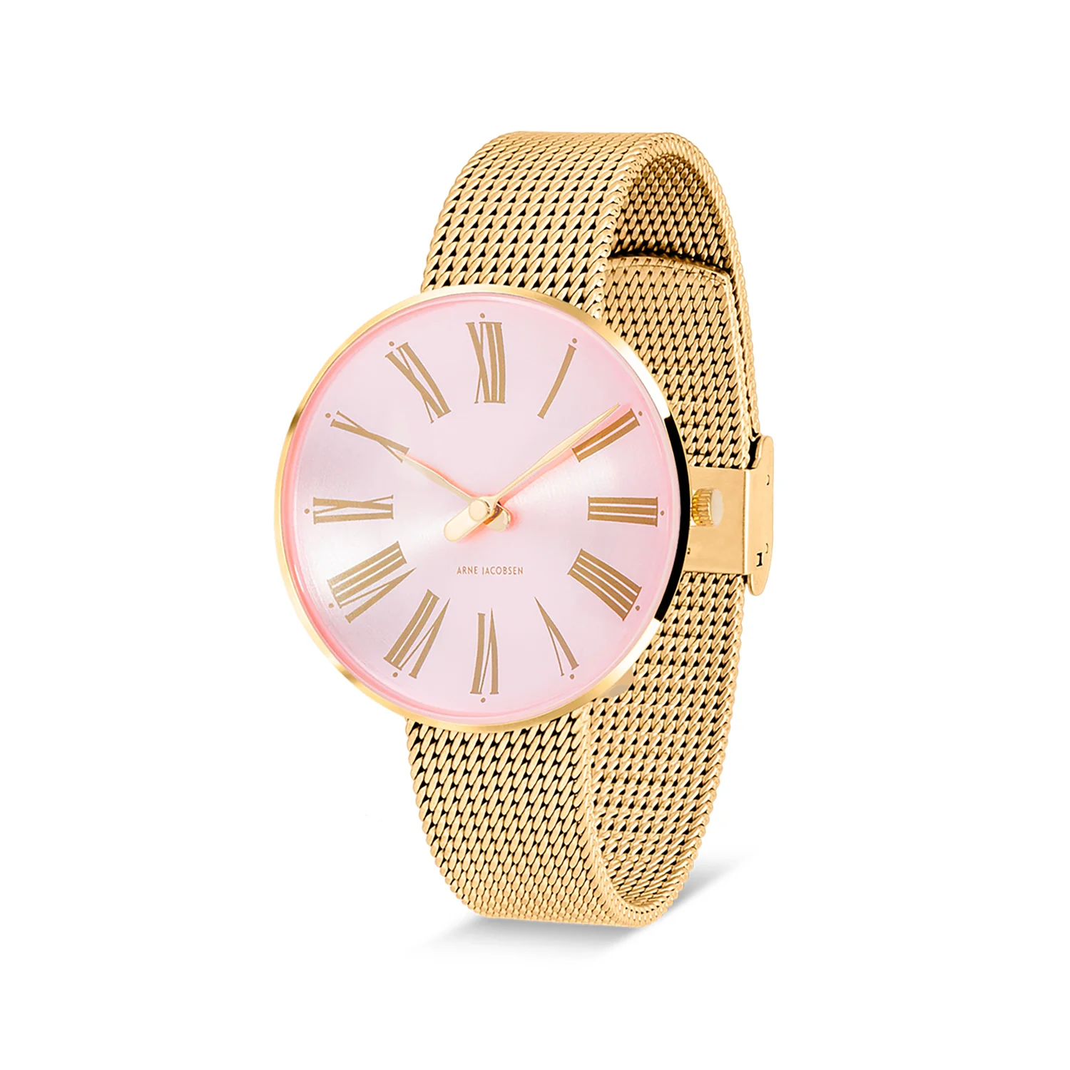 Arne Jacobsen - Roman Orchid Pink ur, 34 mm - guld IP/meshlænke - Image 2