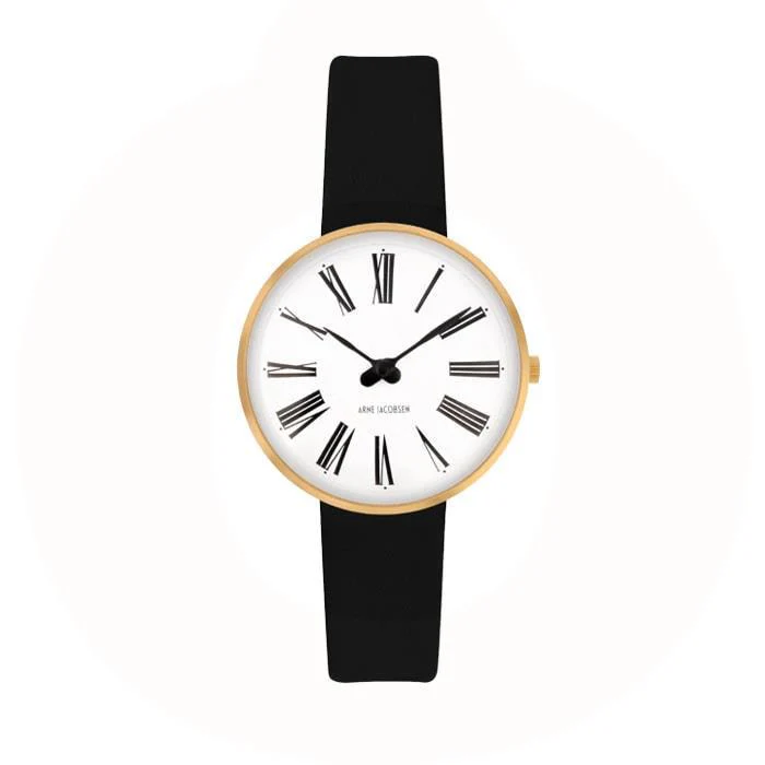Arne Jacobsen - Roman Ur Ø30 mm - guldfarvet stål 53313-1401G
