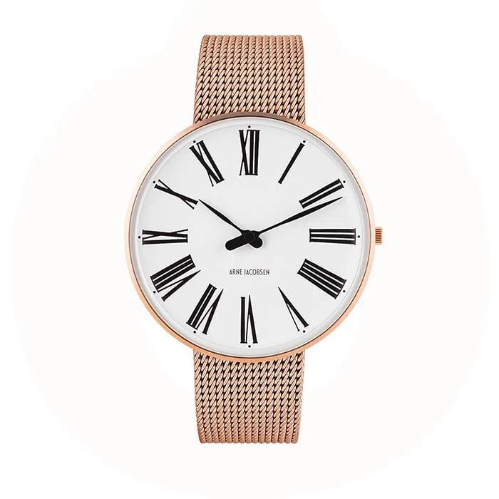 Arne Jacobsen - Roman Ur Ø40 mm - rosaguldfarvet stål 53312-2011