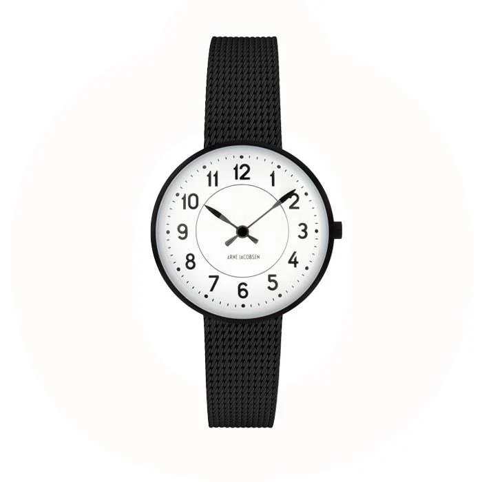 Arne Jacobsen - Station Ur Ø30 mm - stål 53400-1410