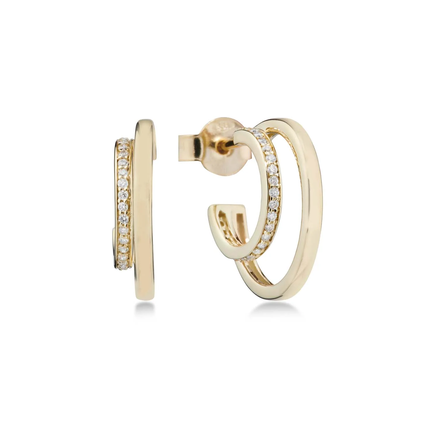 Aveny COLLECTION - Creoler m. 50 brillianter, 0,20 ct. w/si - 14 kt. guld