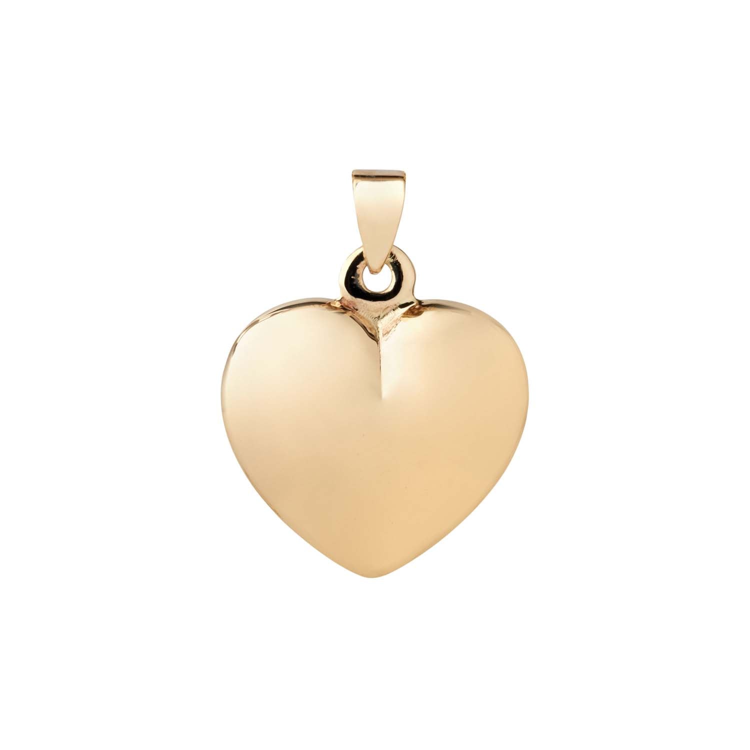 Aveny COLLECTION - Glat hjerte vedhæng - 14 kt. guld