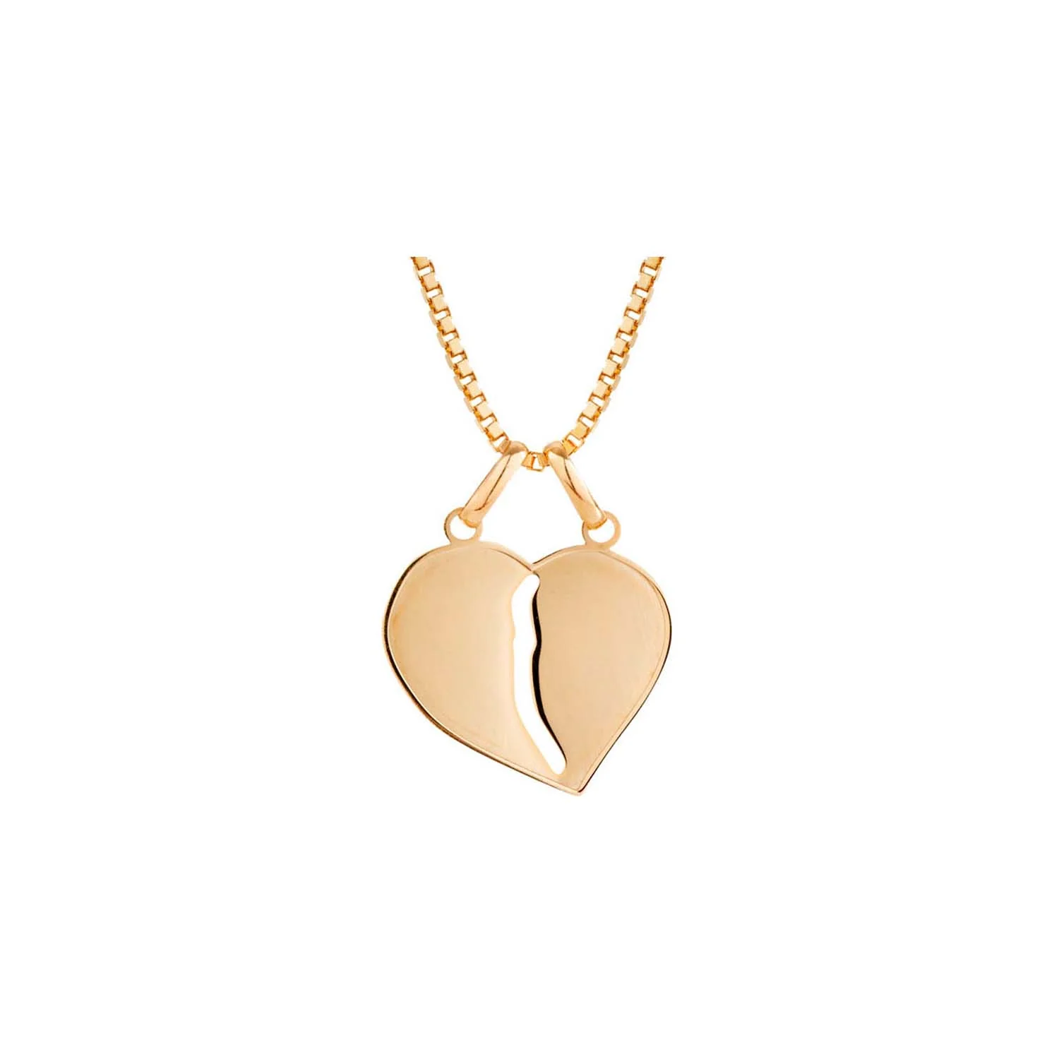 Aveny COLLECTION - Knæk hjerte vedhæng - 8 kt. guld