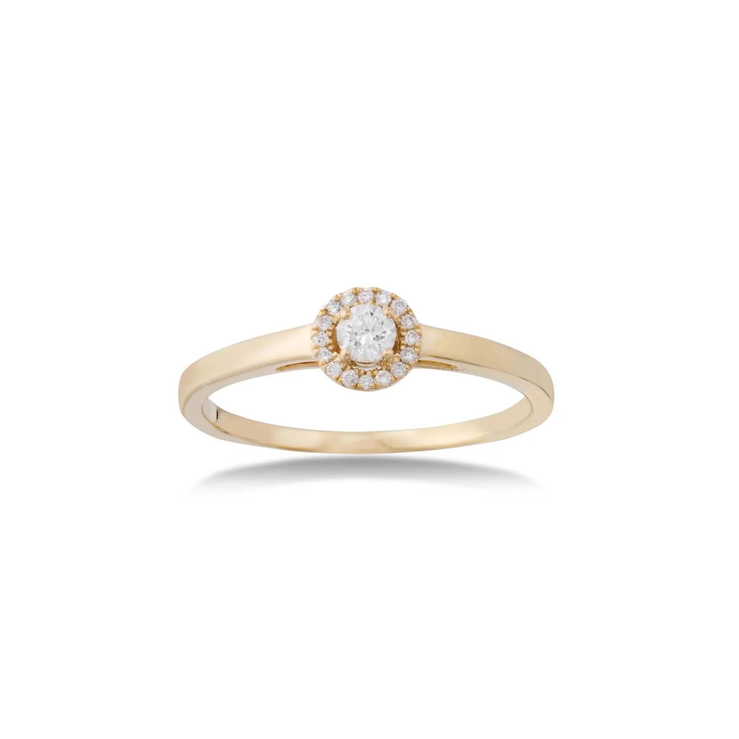 Aveny COLLECTION - Rosetring m. 16 brillanter, 0,05 ct. w/si - 14 kt. hvidguld