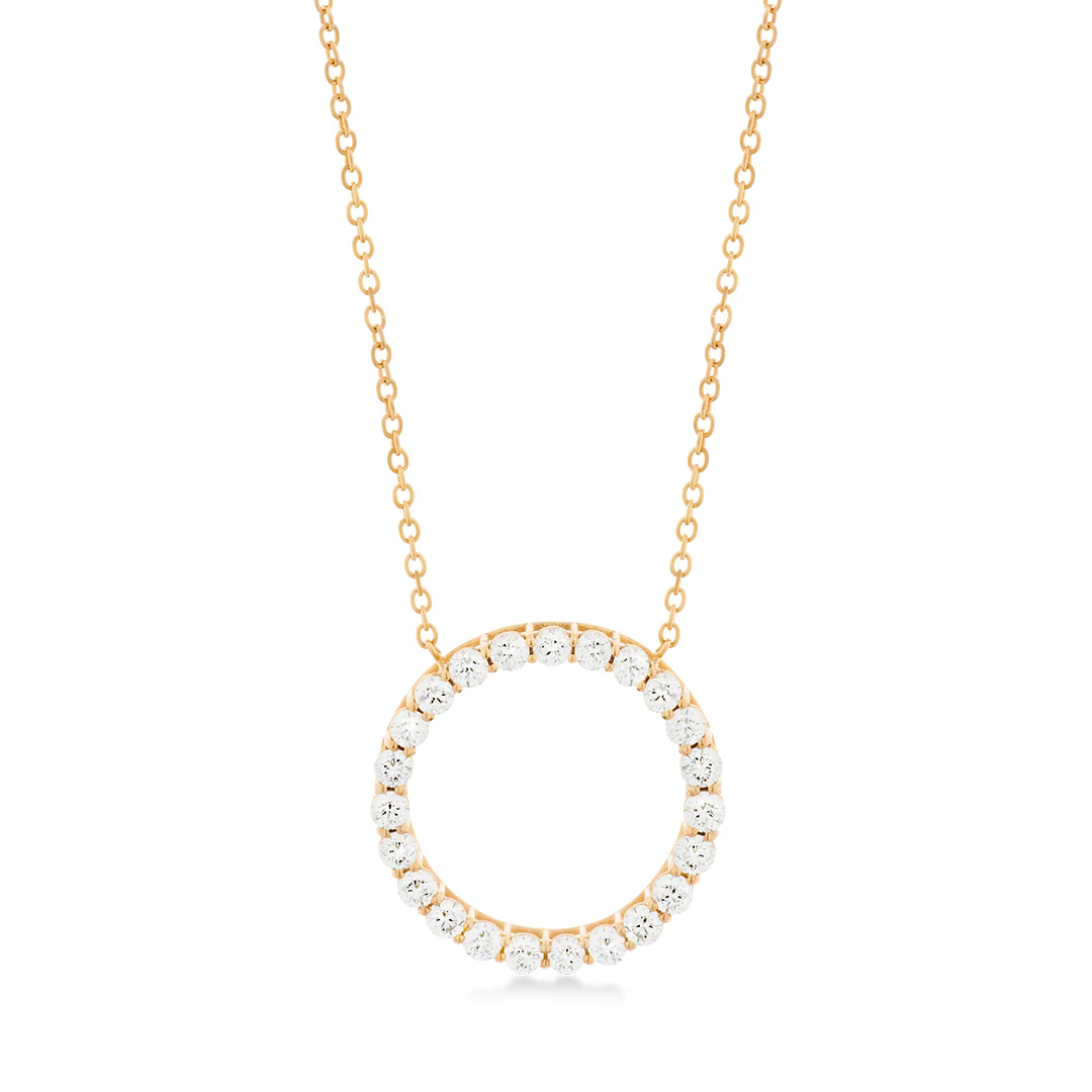 Aveny COLLECTION - Rundt Collier, 23x0,09 ct. w/si - 14 kt. guld
