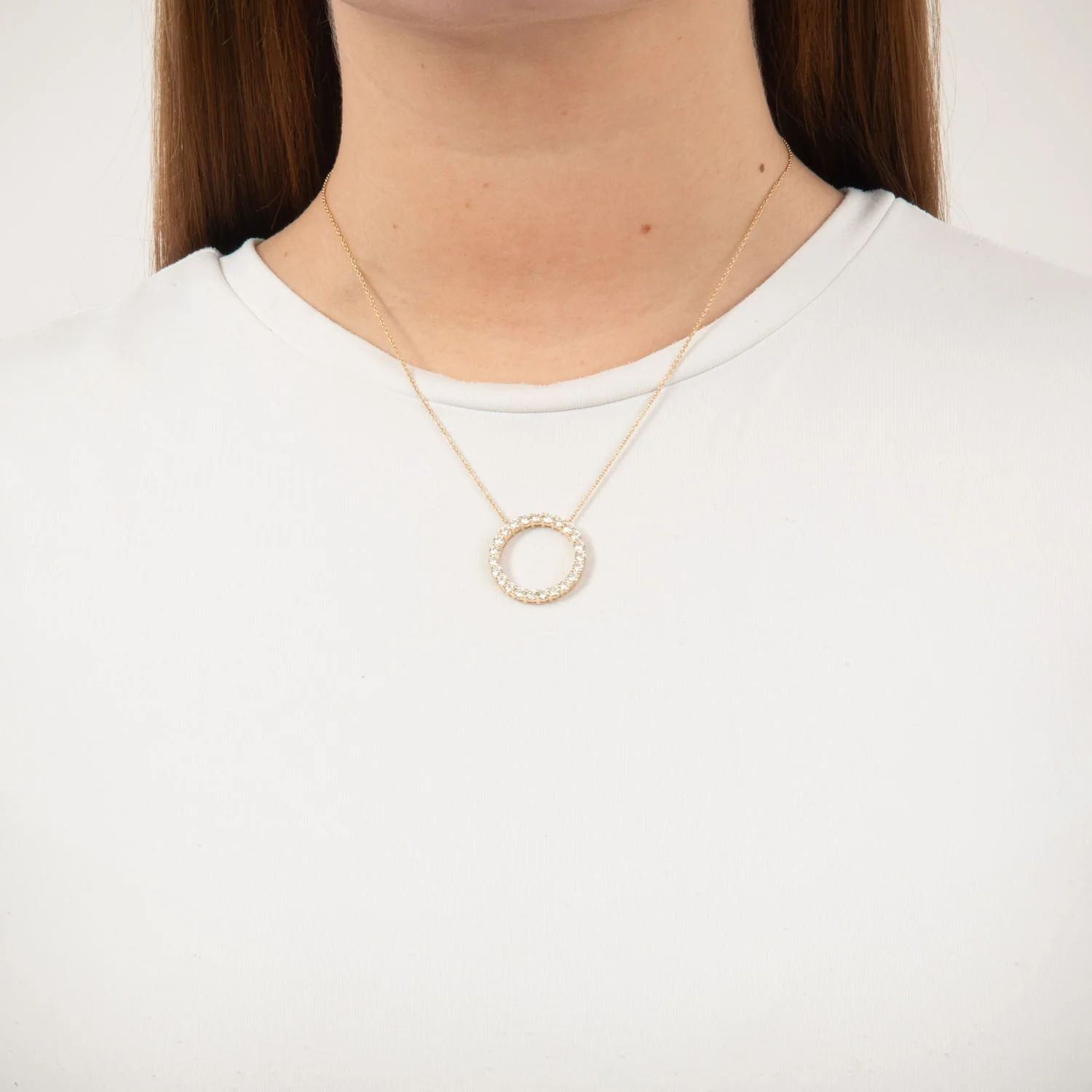 Aveny COLLECTION - Rundt Collier, 23x0,09 ct. w/si - 14 kt. guld - Image 2
