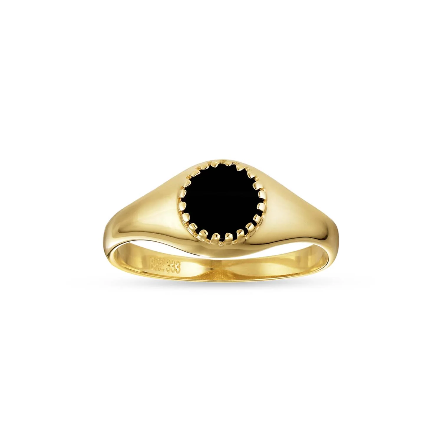 Aveny COLLECTION - Signet ring m. sort onyx - 8 kt. guld