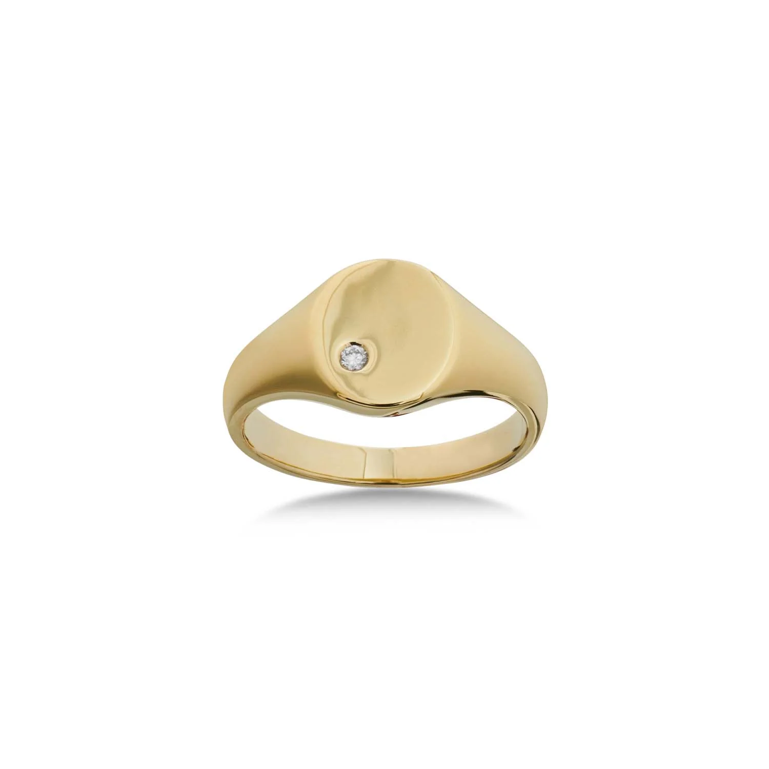 Aveny COLLECTION - Signetring, 0,02 ct. w/si - 14 kt. guld