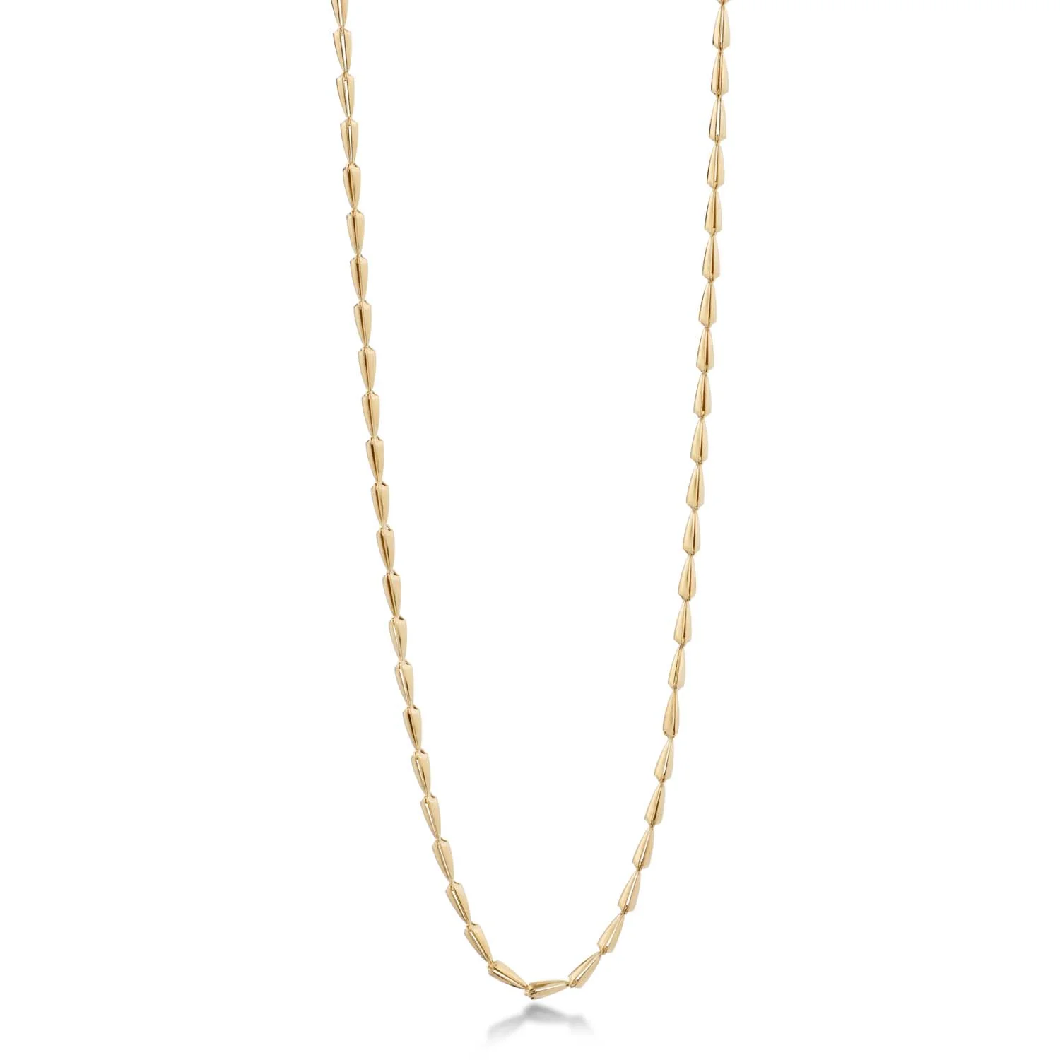 Aveny COLLECTION - Tynd collier m. dråbeled, 43 cm - 14 kt. guld